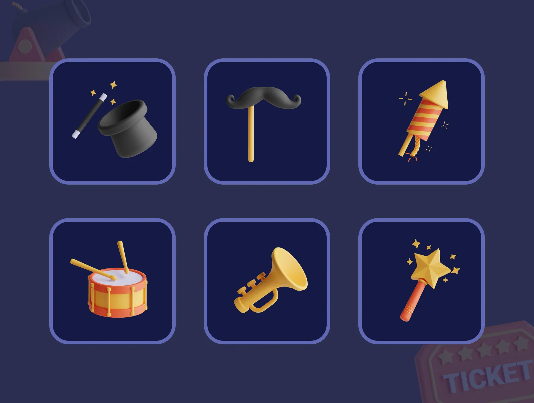 Carnival 3D Icon Set 7