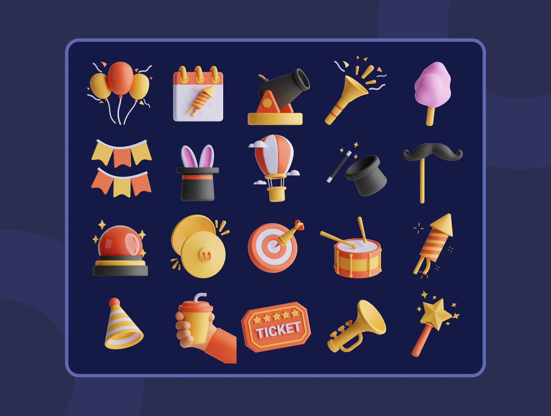 Carnival 3D Icon Set 8