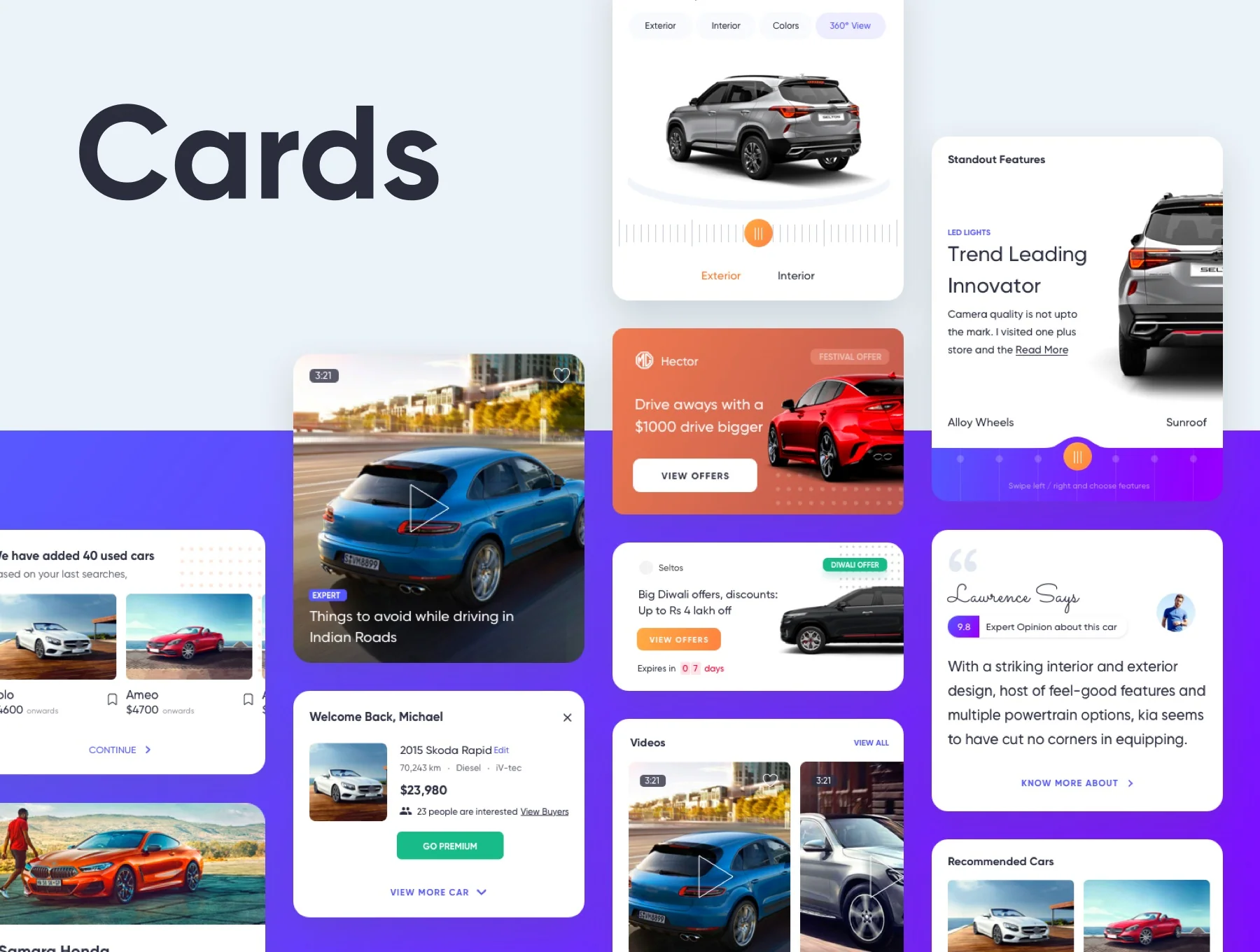 Carnow - buy rent and sell mobile app UI kit 3