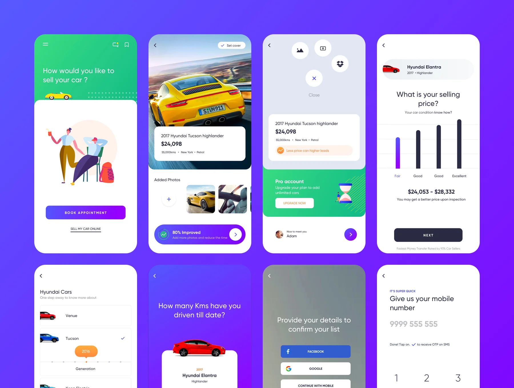 Carnow - buy rent and sell mobile app UI kit 5