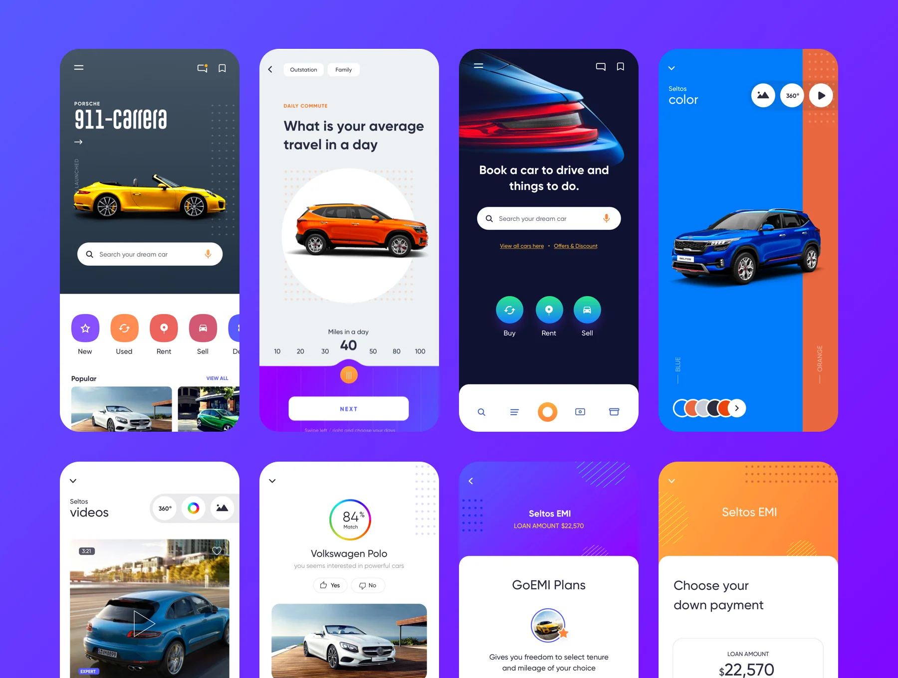 Carnow - buy rent and sell mobile app UI kit 6