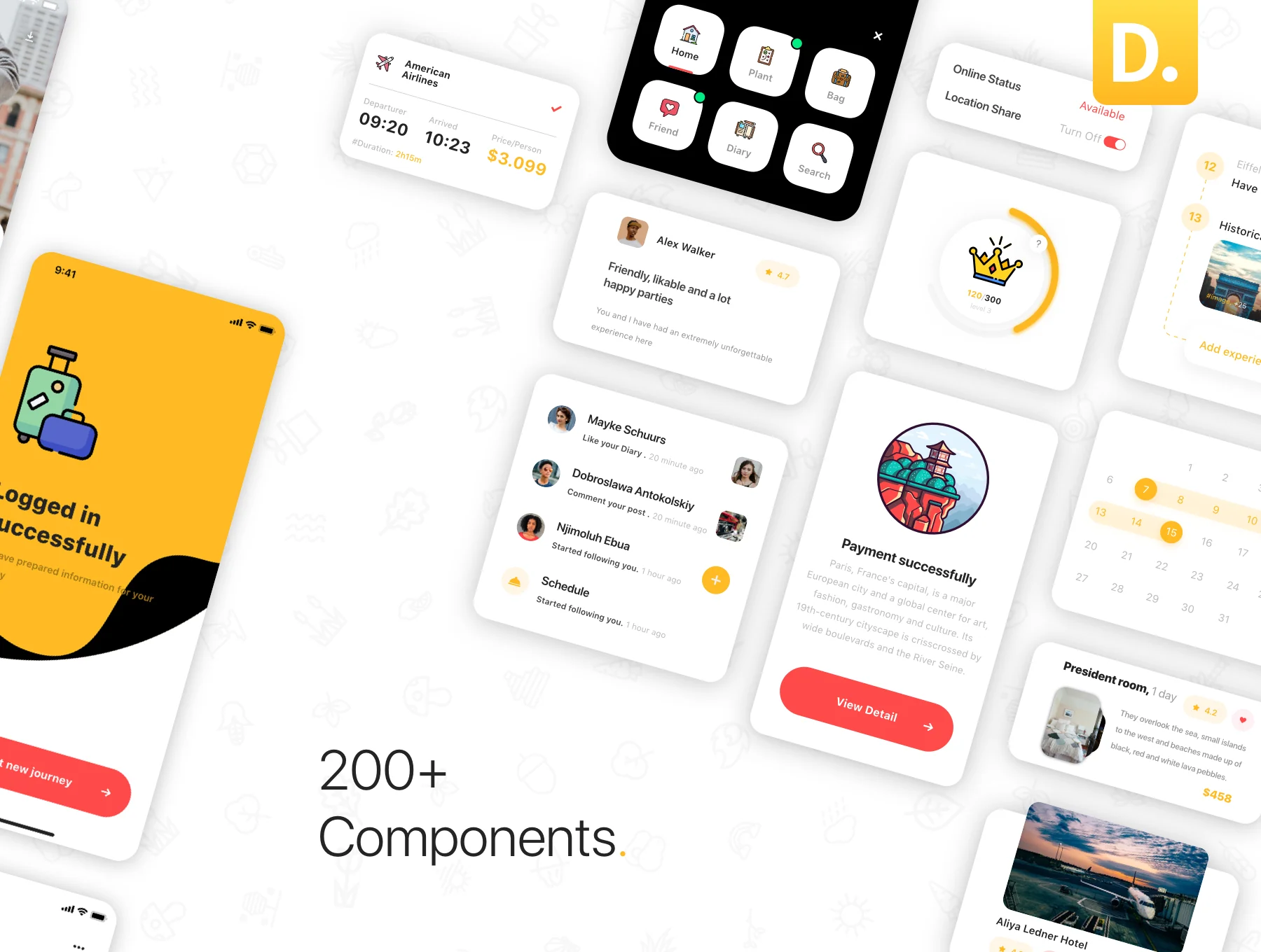 Caroline - Travel App UI Kit 2