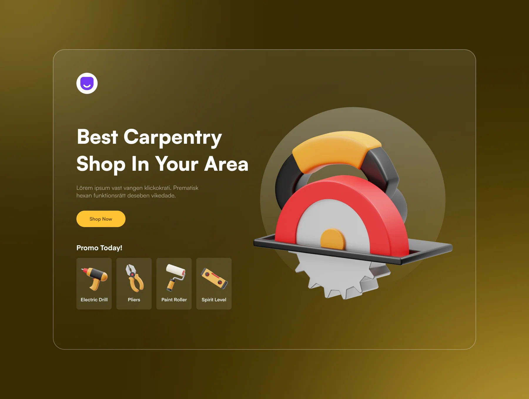 Carpentry Tools 3D Icon 4