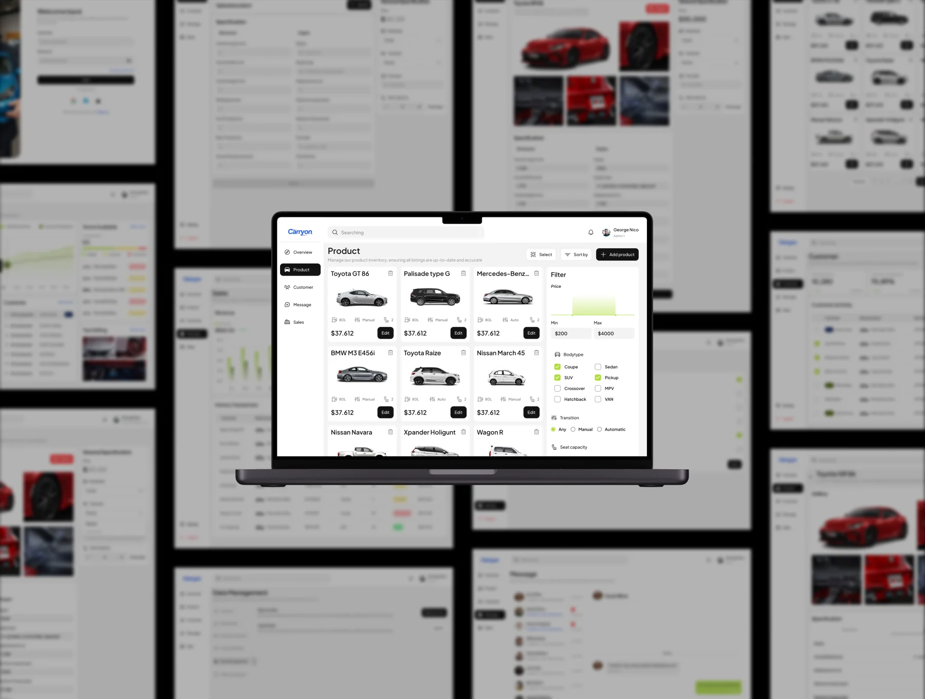 CarryOn - Car Sales Dashboard UI KIT 5