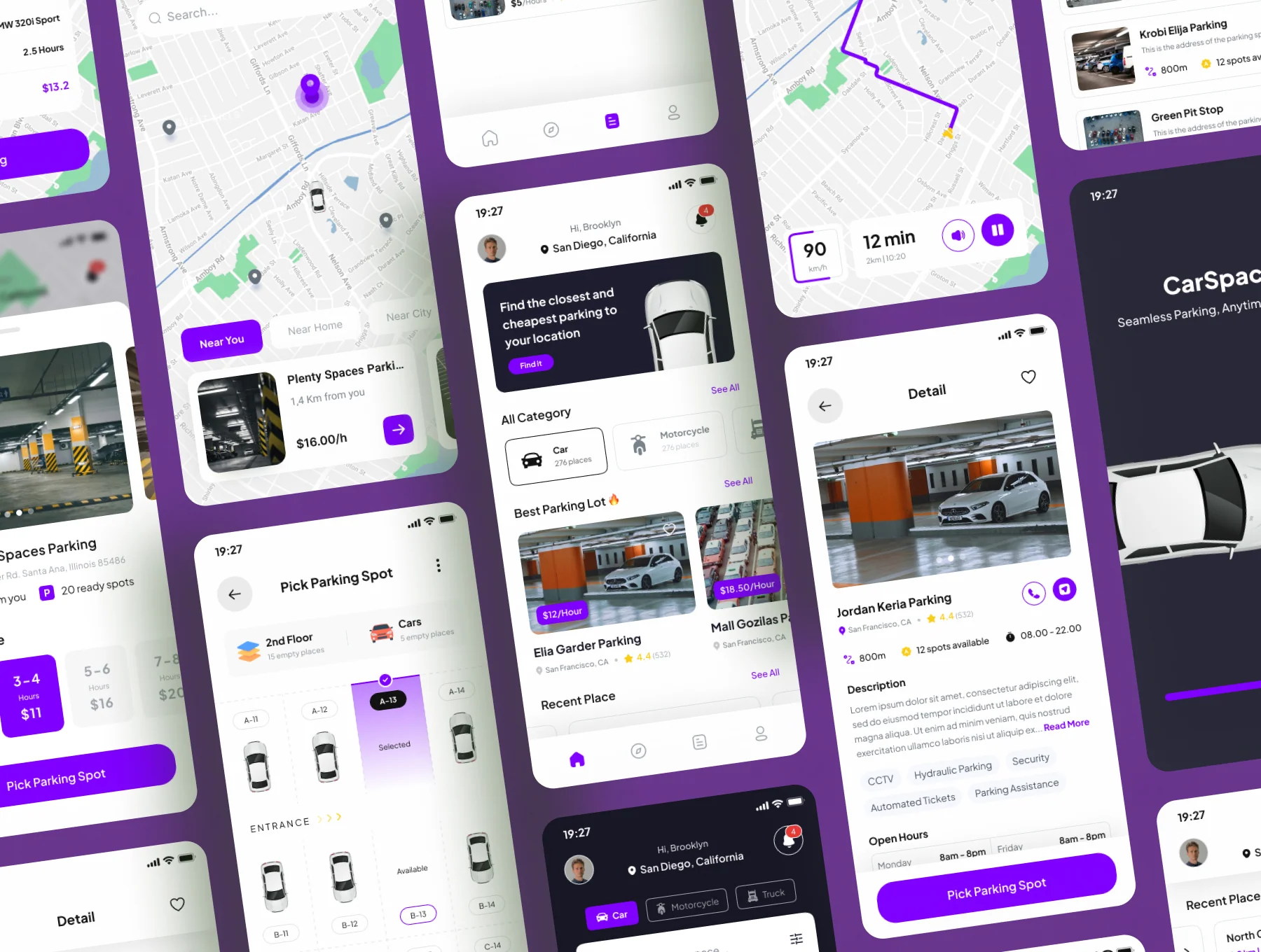 CarSpace - Find Parking Spot Mobile App UI Kits 5