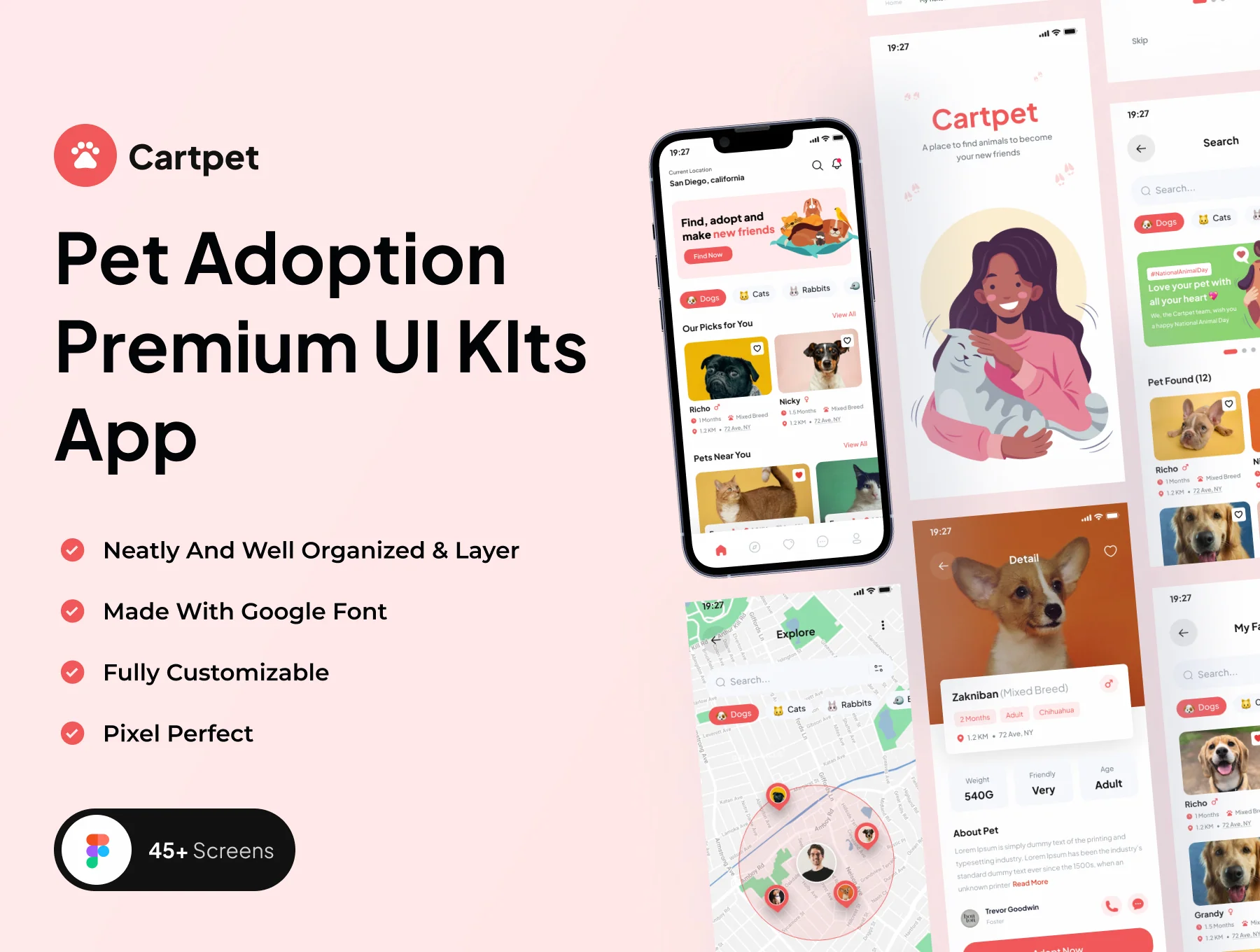 Cartpet - Pet Adoption Premium UI KIts App