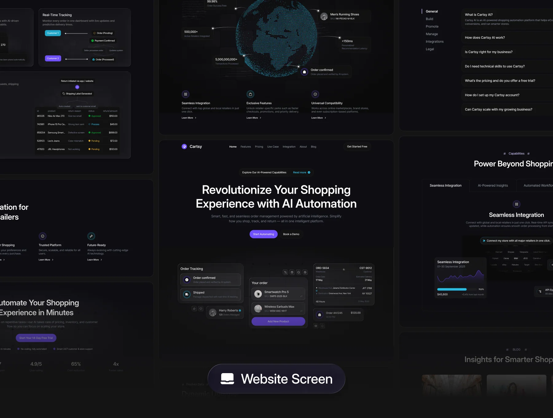 Cartsy — AI Shopping Automation Platform Website Kit 4