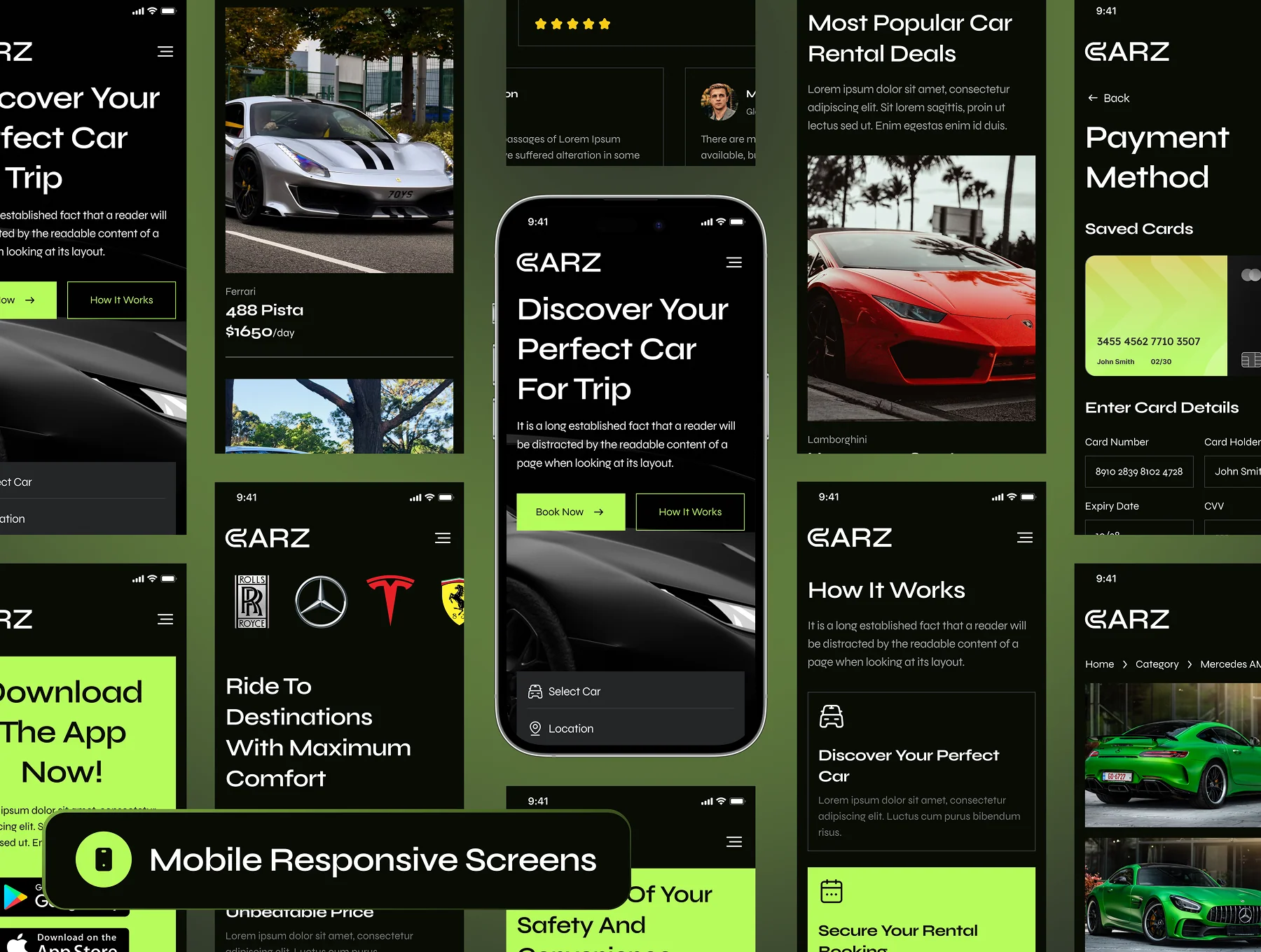 CARZ - Car Rental Website Framer Template 9