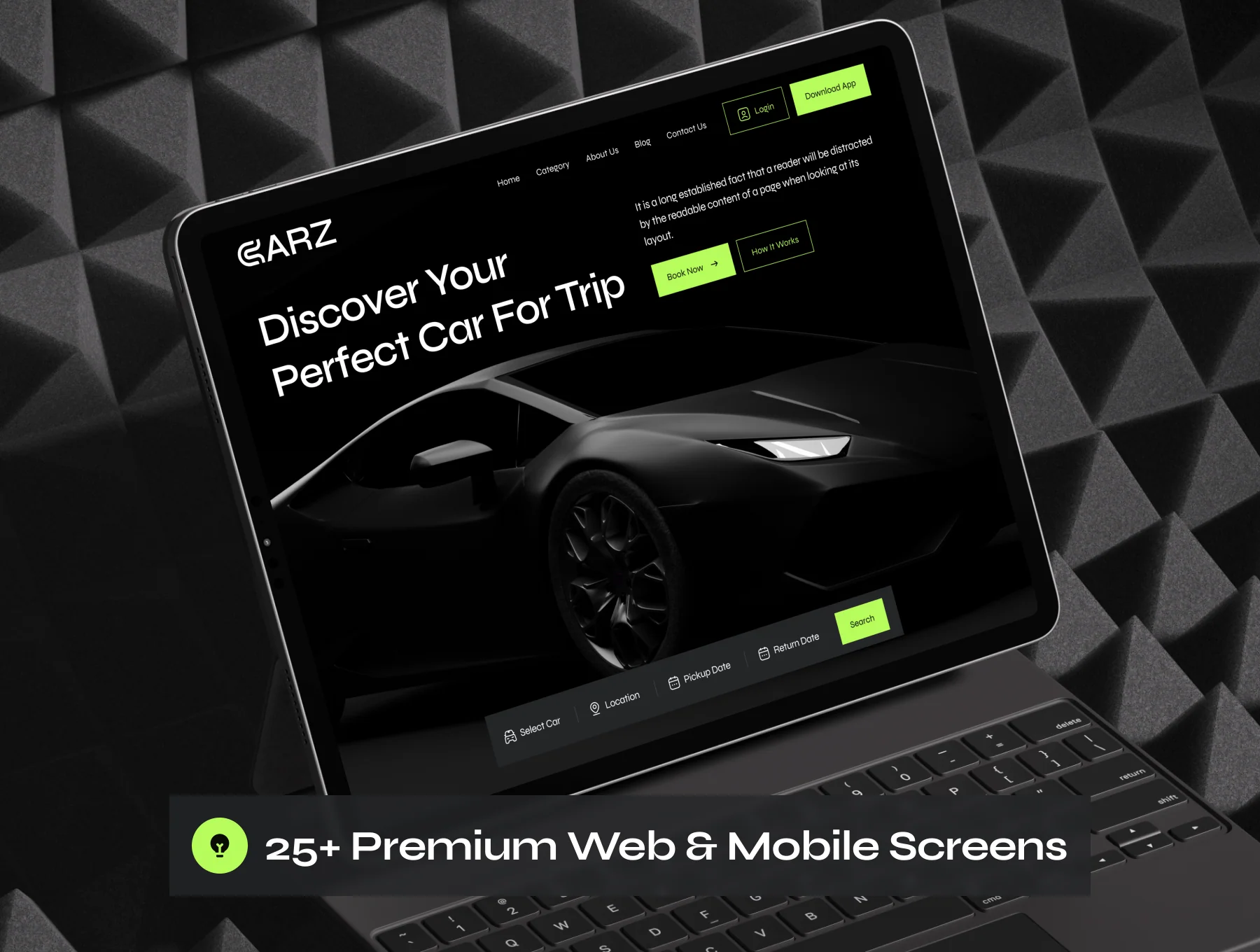 CARZ - Car Rental Website UI Kit 6