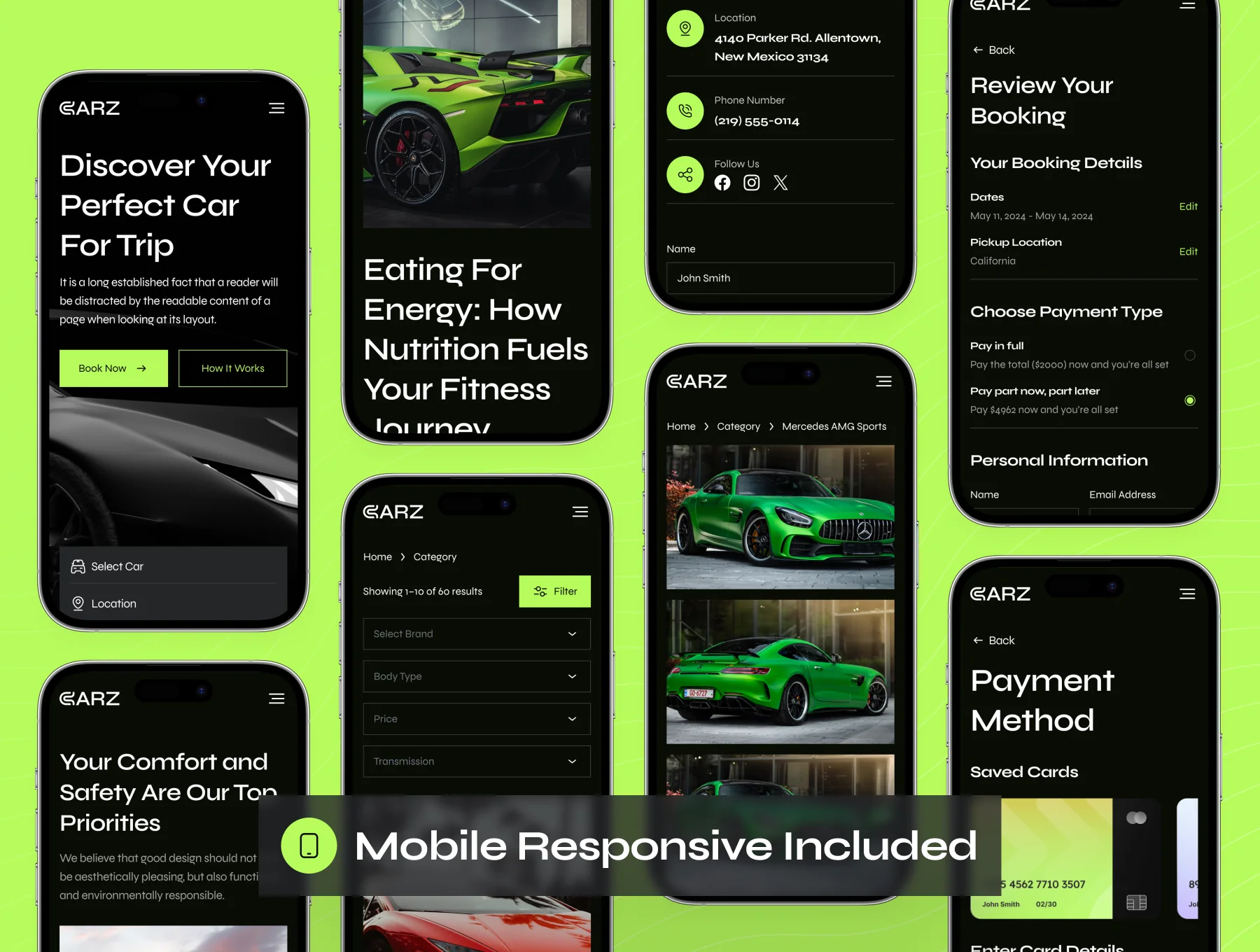 CARZ - Car Rental Website UI Kit 7