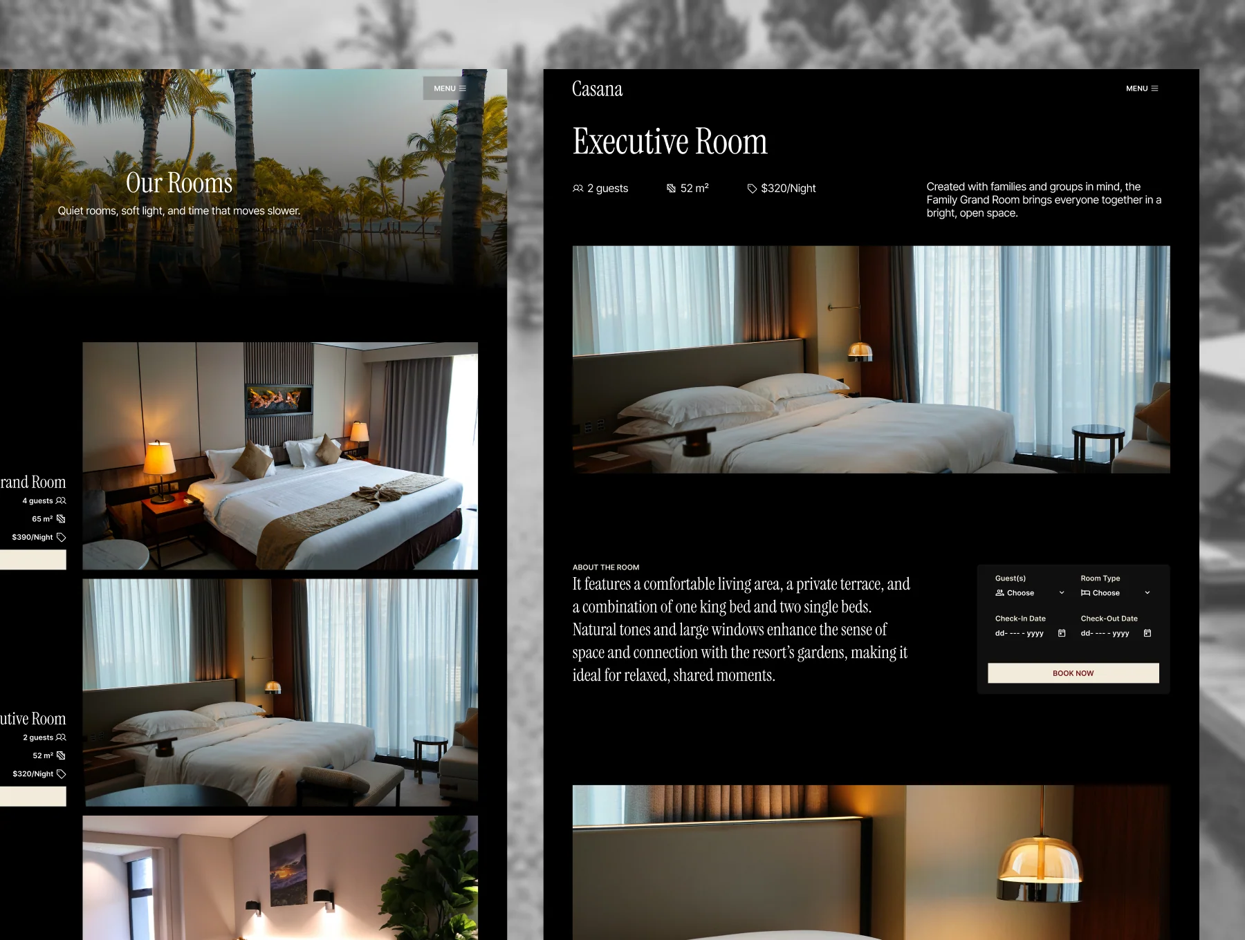 CASANA - Hotel & Resort Framer Template 3