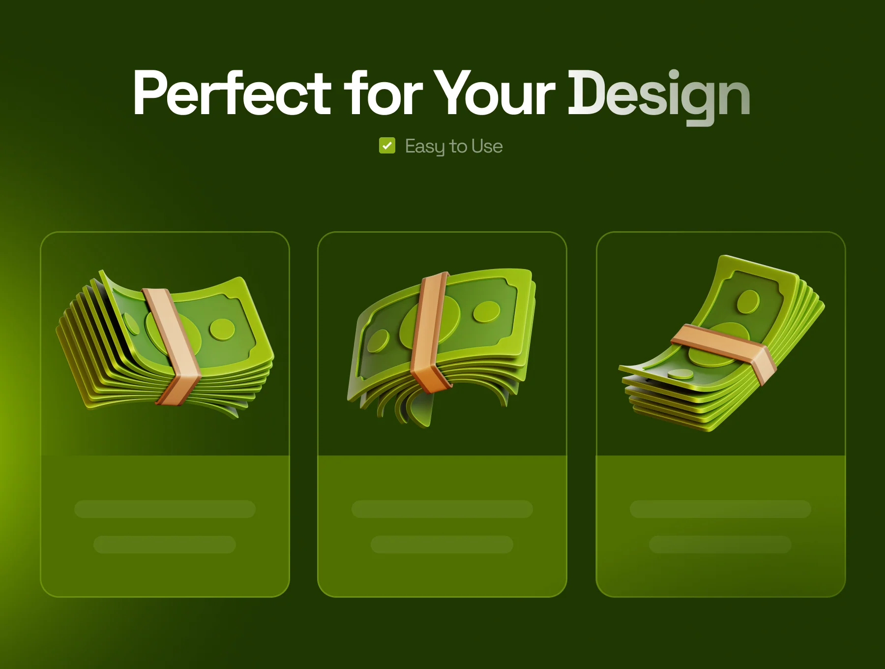 Cash Money 3D Icon Set 7