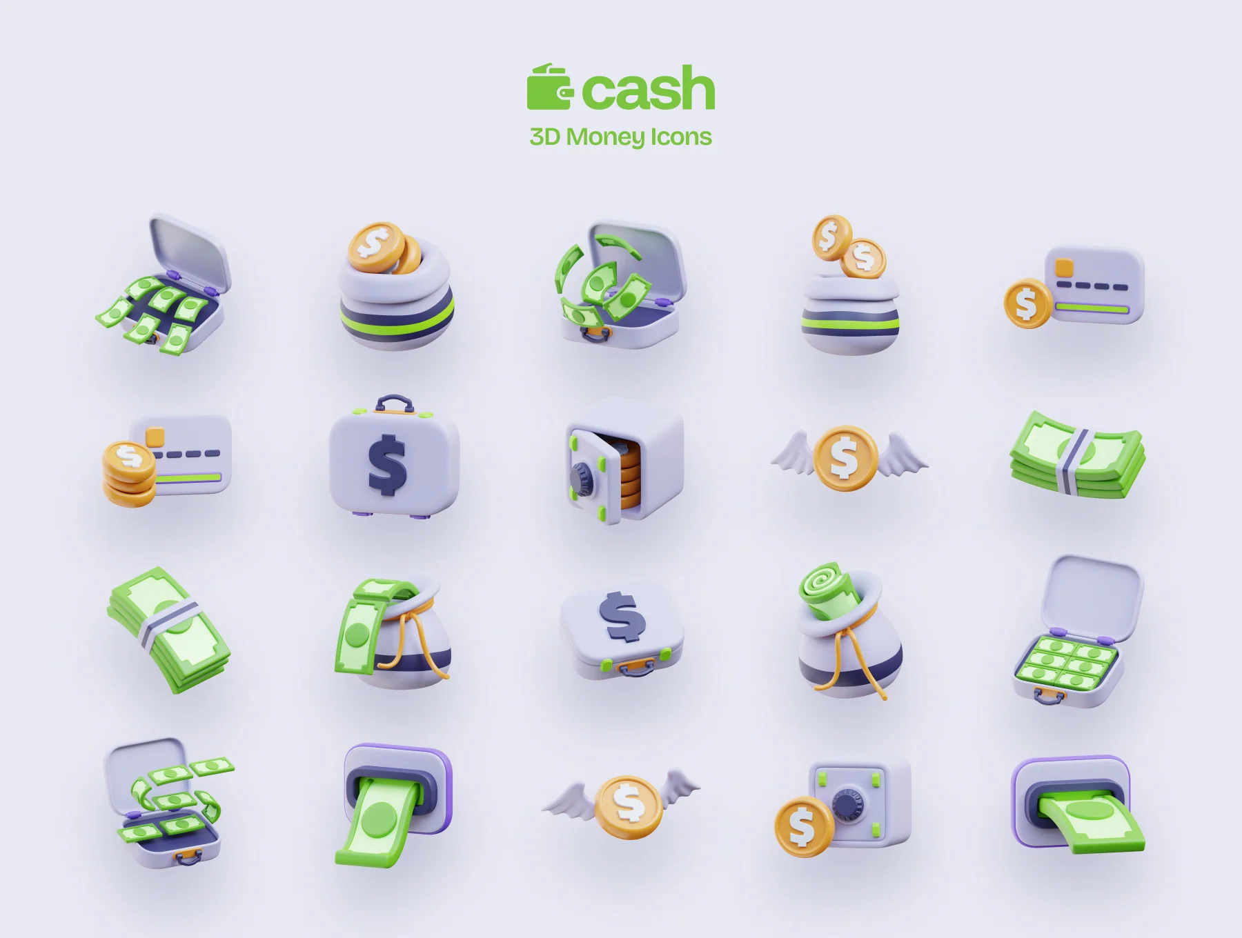 Cash - Money 3D  Icons 7