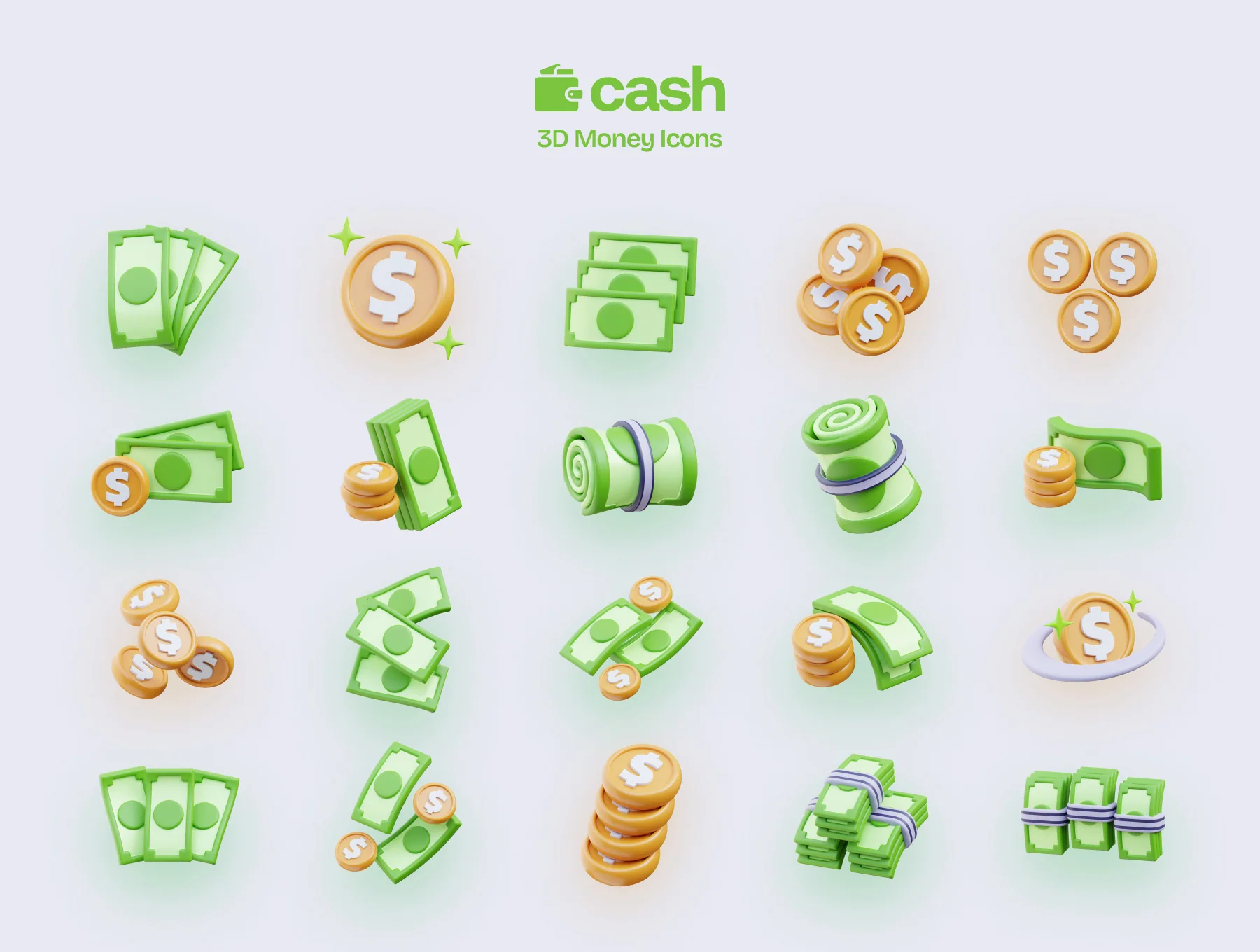Cash - Money 3D  Icons 8