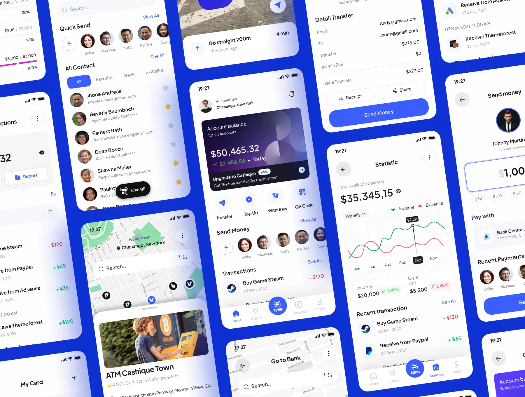 Cashique - Banking and Budget Tracker Mobile App UI Kits 5