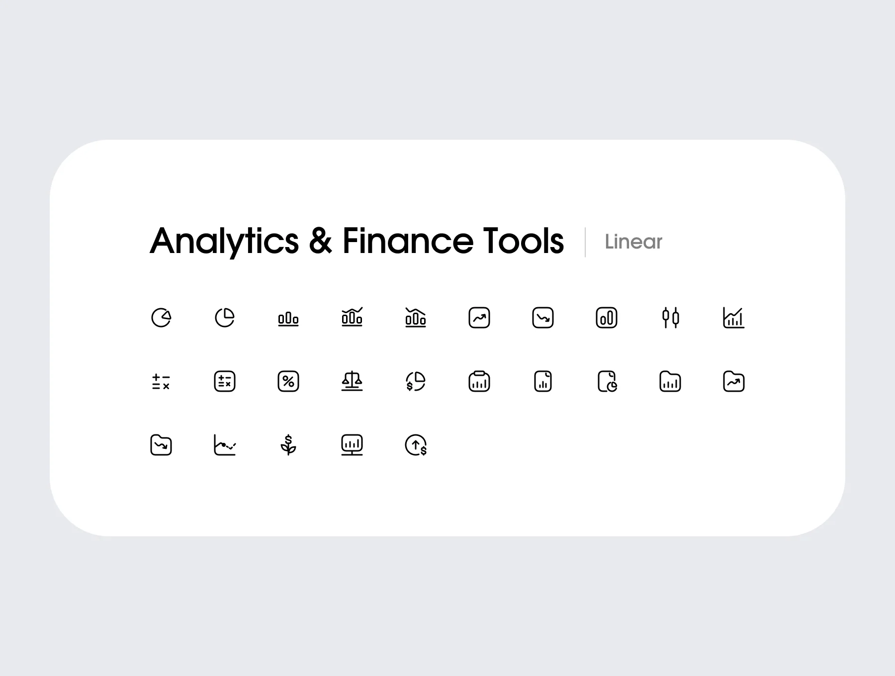 Cashly - 140 Finance & Banking Icons in Modern Linear & Outline Style 3