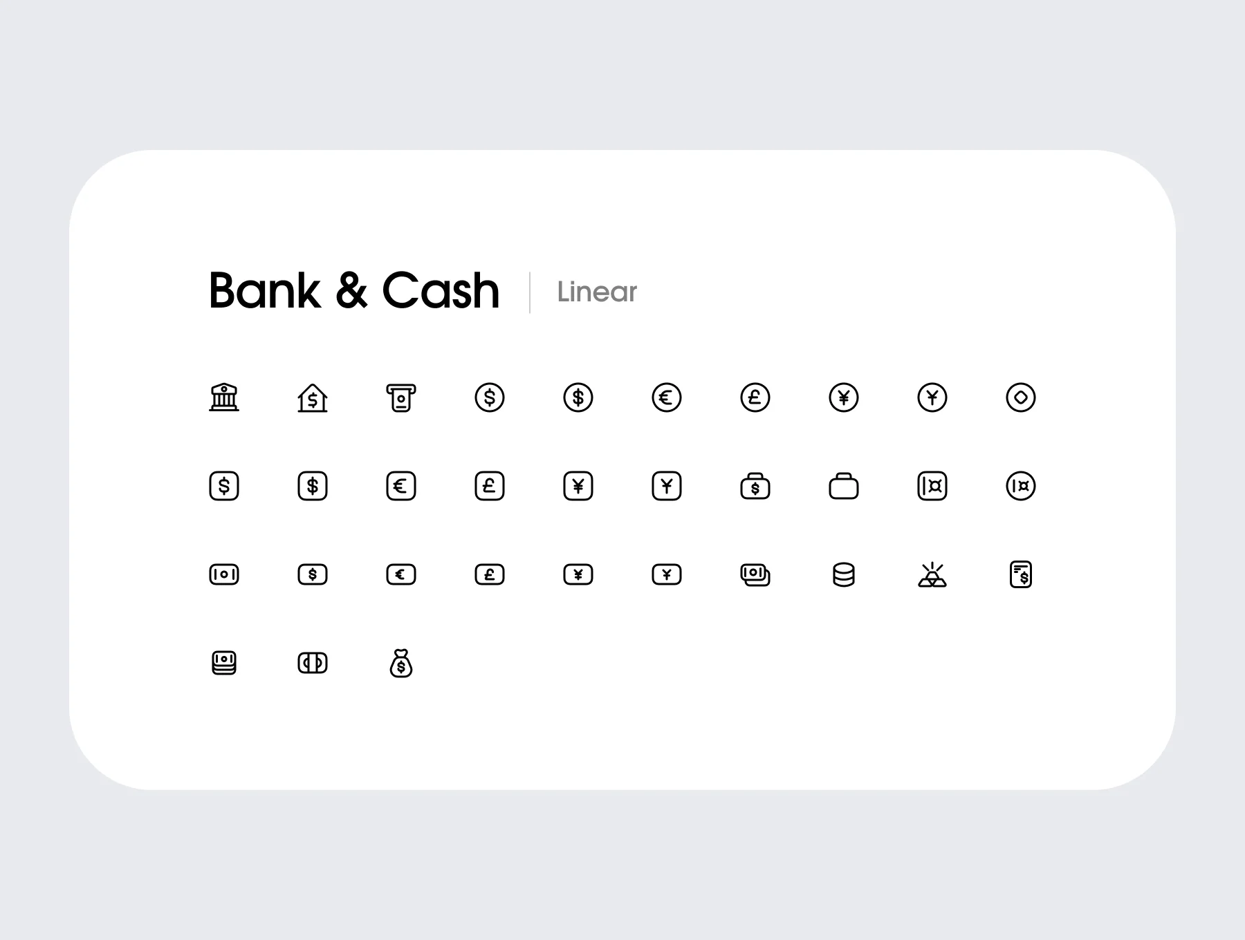 Cashly - 140 Finance & Banking Icons in Modern Linear & Outline Style 5