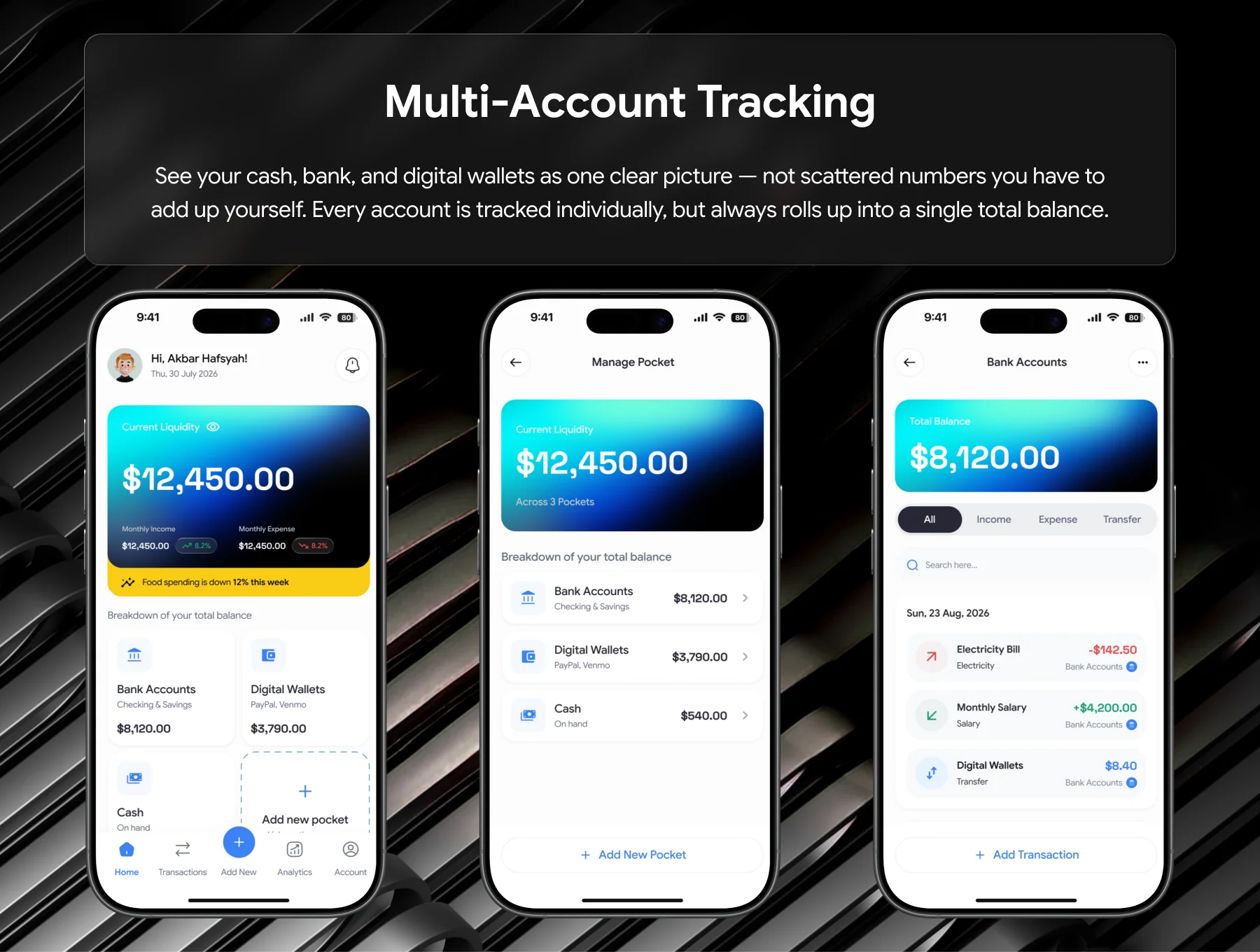Cashly — Money Tracker Mobile App UI Kit 4