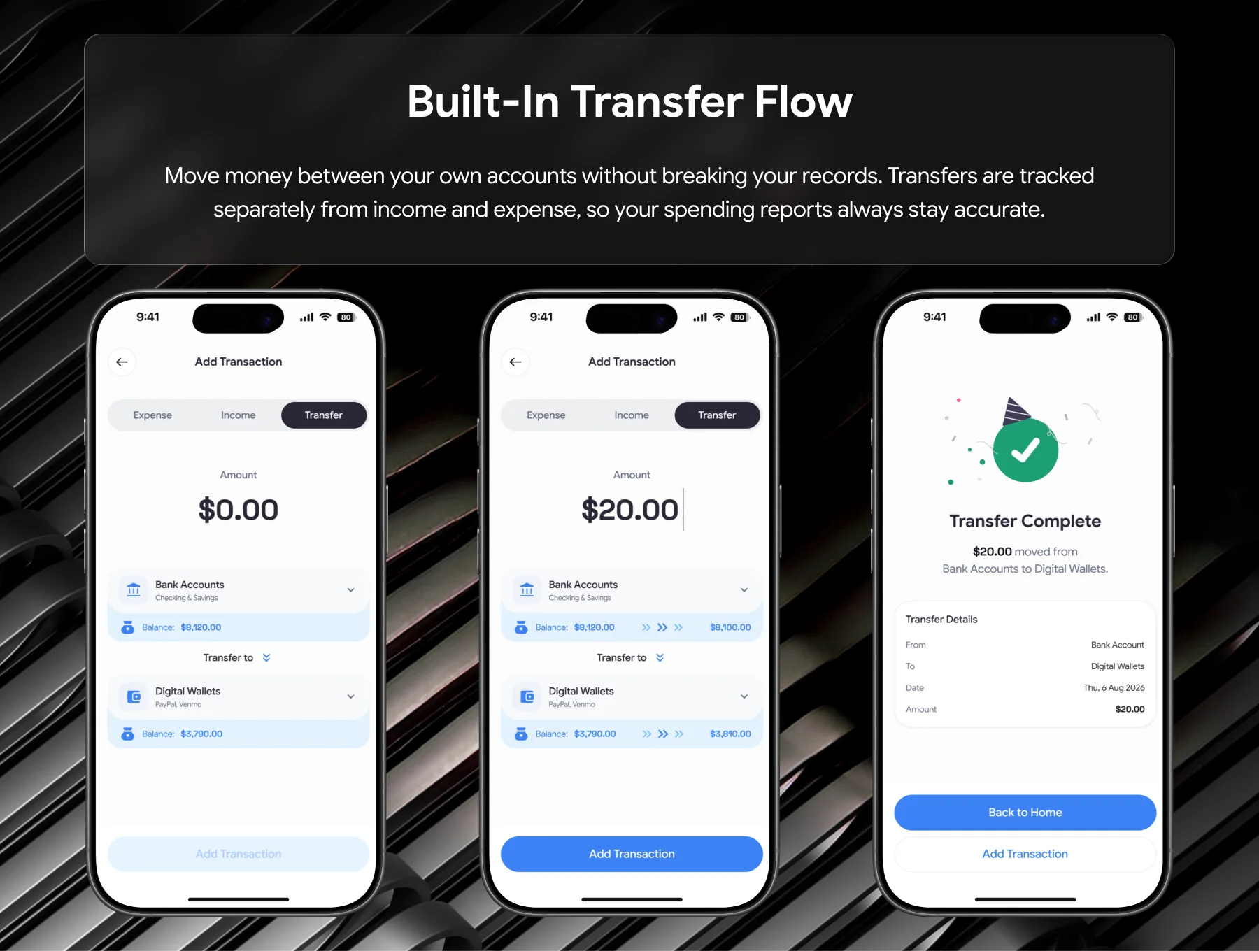 Cashly — Money Tracker Mobile App UI Kit 6