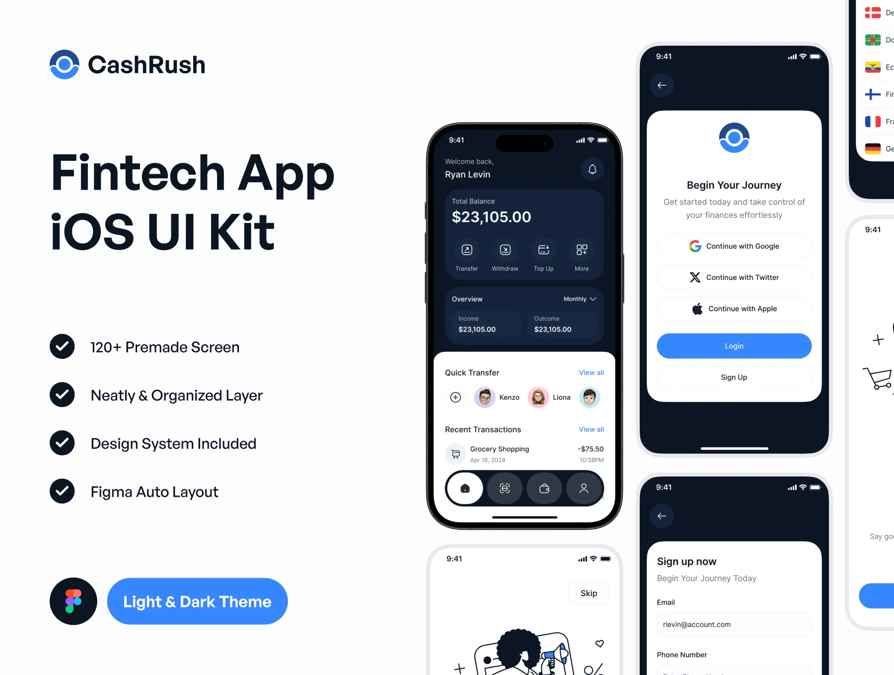 CashRush - Fintech App UI Kit
