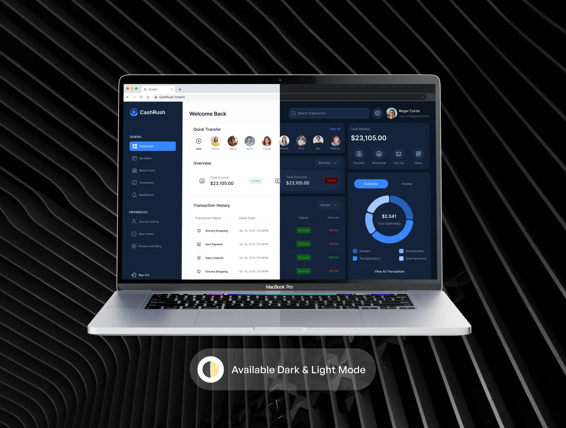 CashRush - Fintech Dashboard UI Kit 3