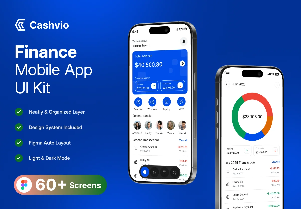 Cashvio - Finance Mobile UI Kit