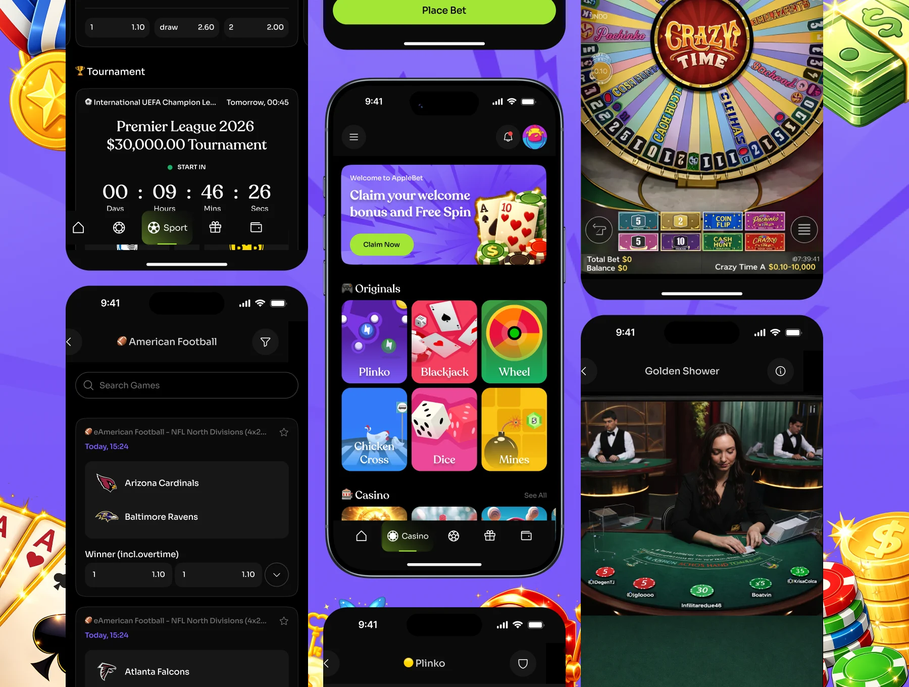 Casino & Sports Betting App UI 5