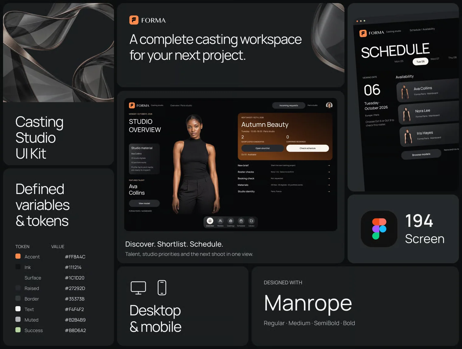 Casting Studio Dashboard UI Kit 2