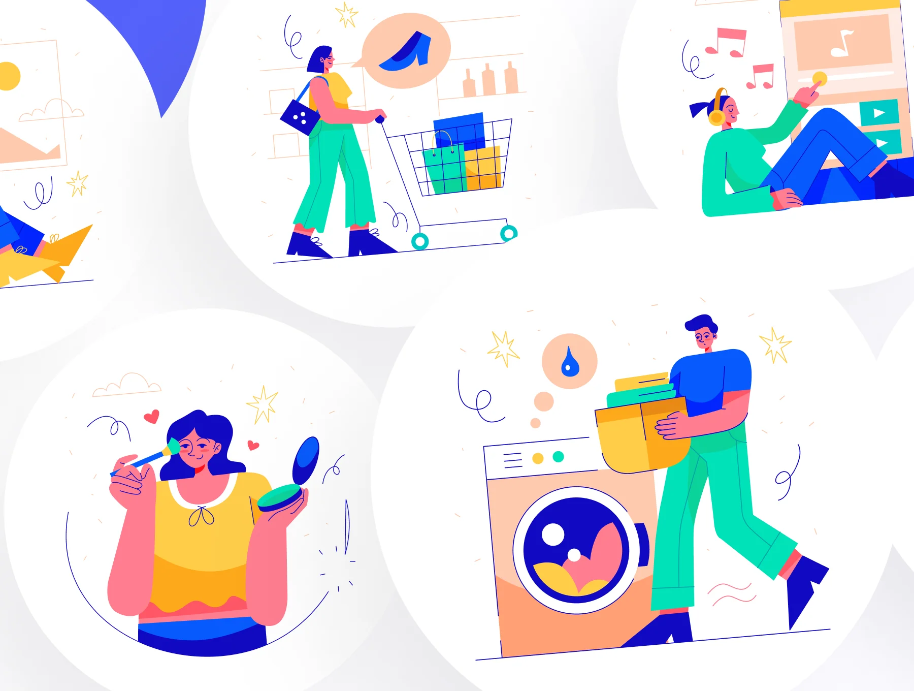 Casually - Casual & Daily Activities Illustration Set 8