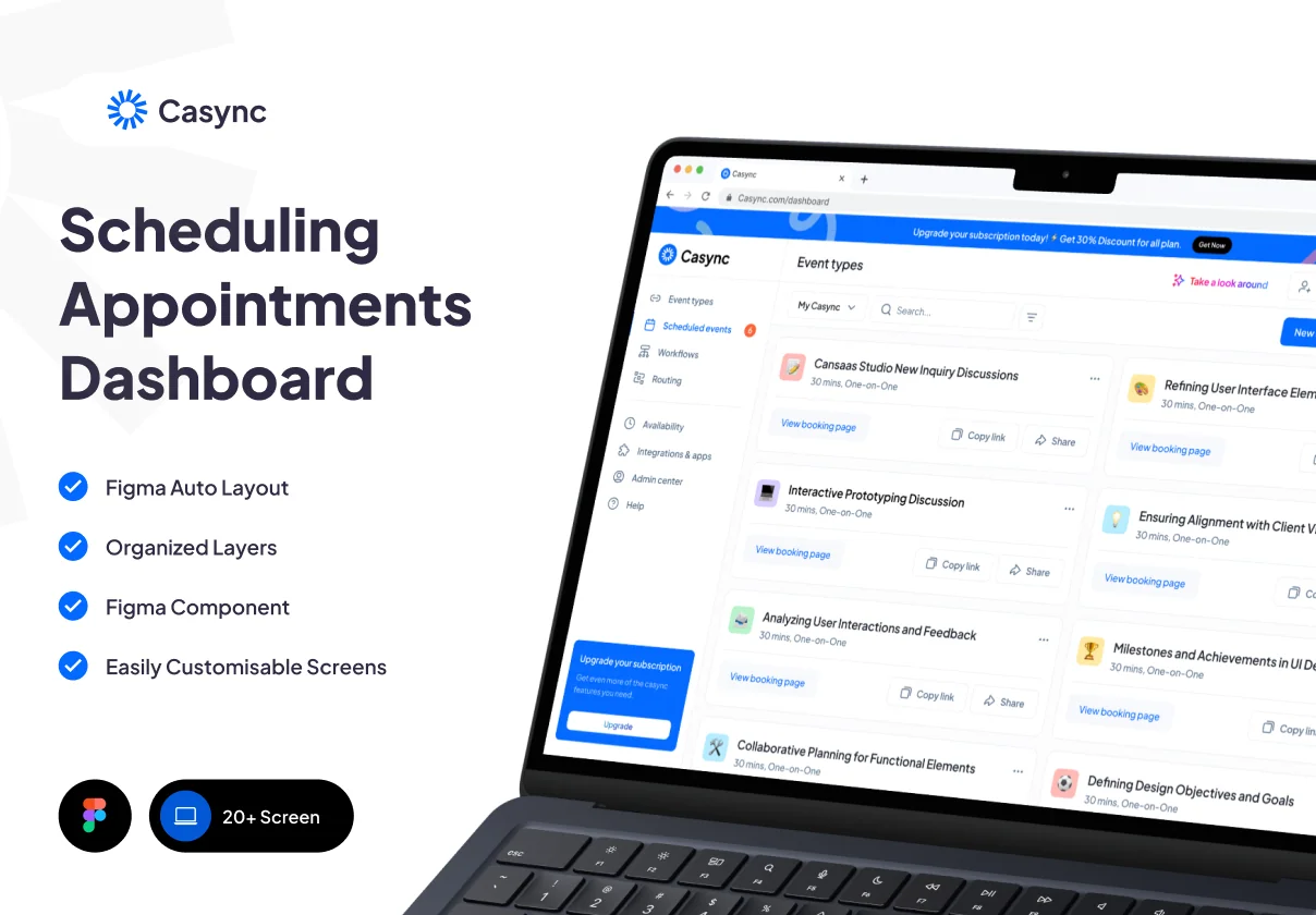Casync - Scheduling Appointments Dashboard UI KIT