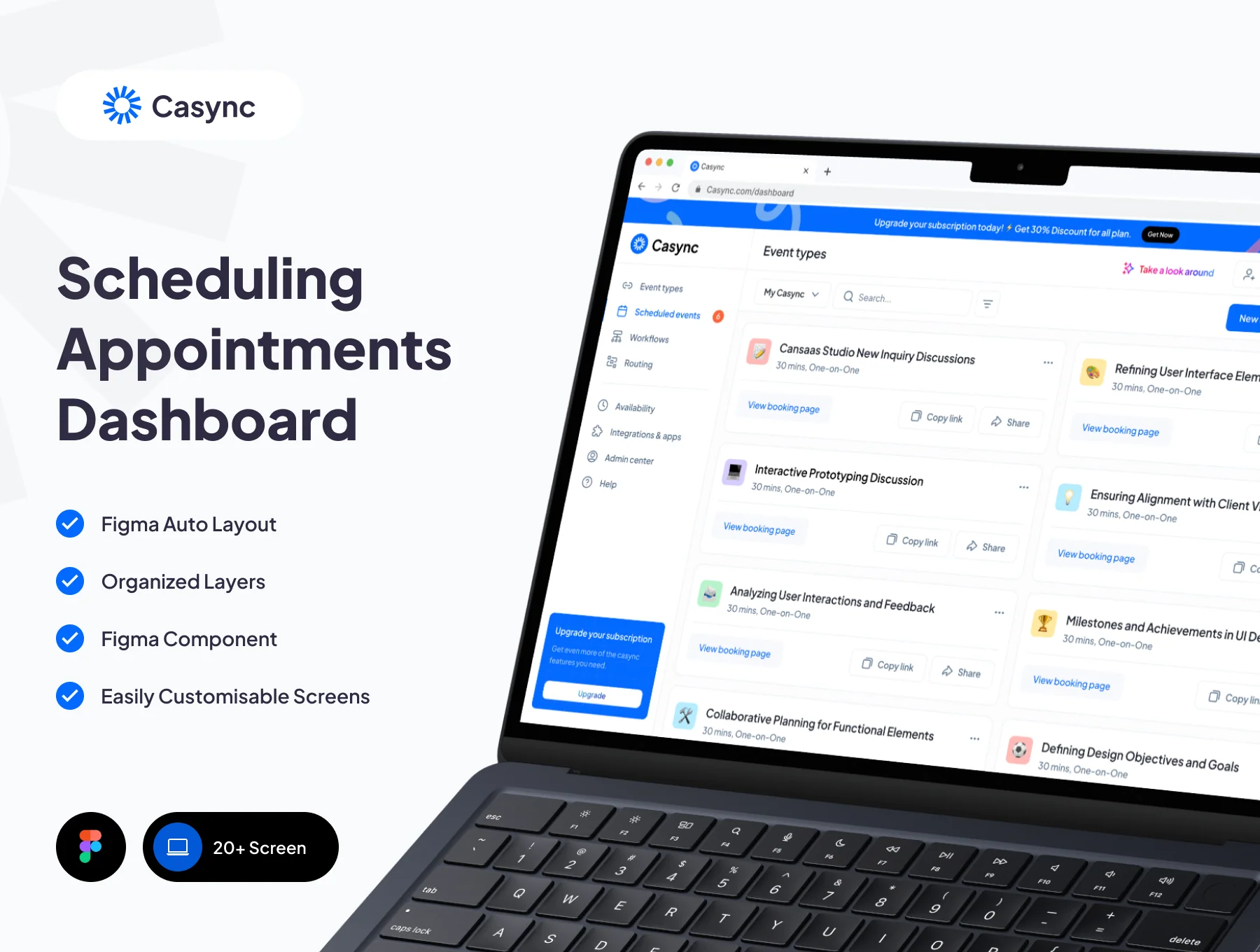 Casync - Scheduling Appointments Dashboard UI KIT