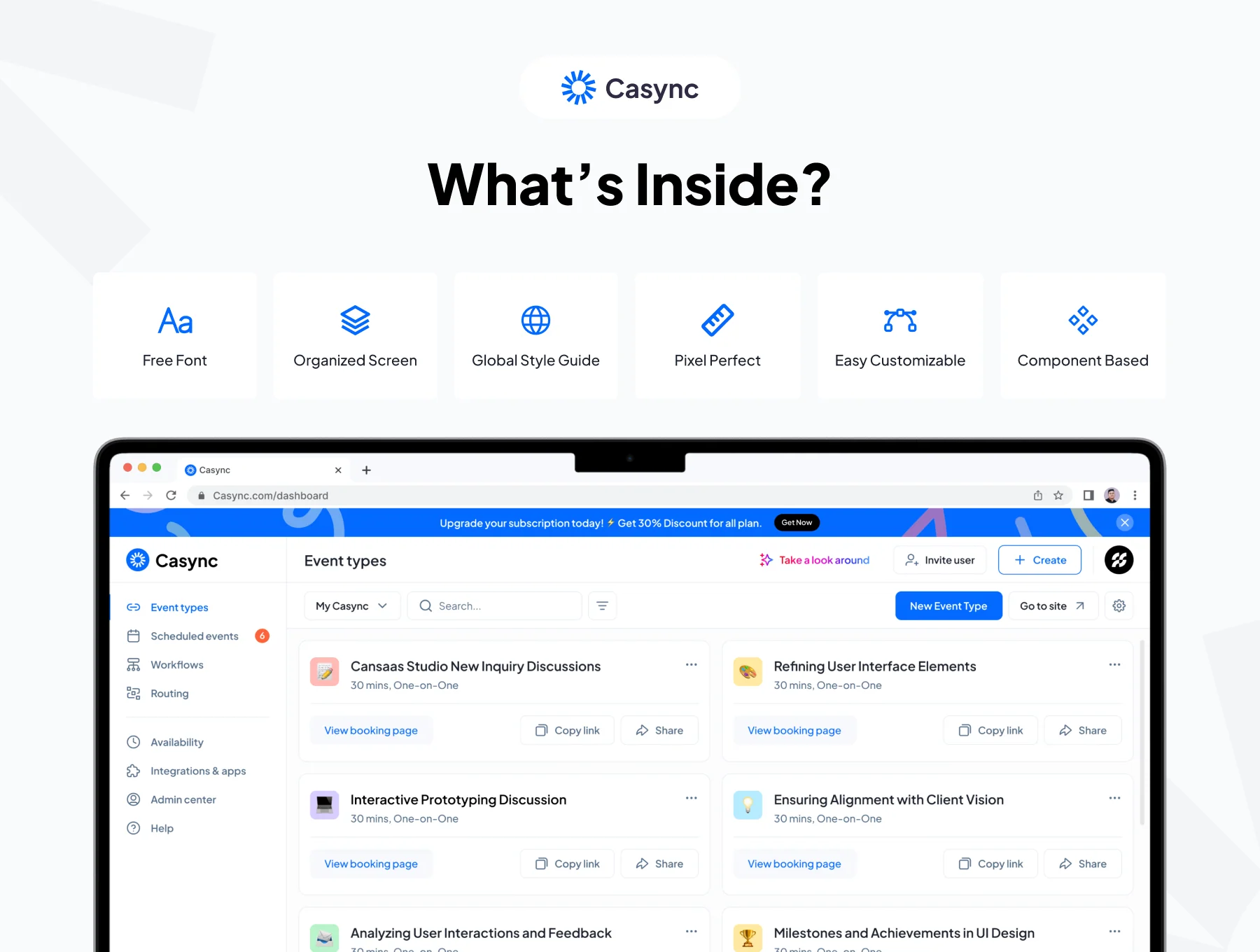 Casync - Scheduling Appointments Dashboard UI KIT 2