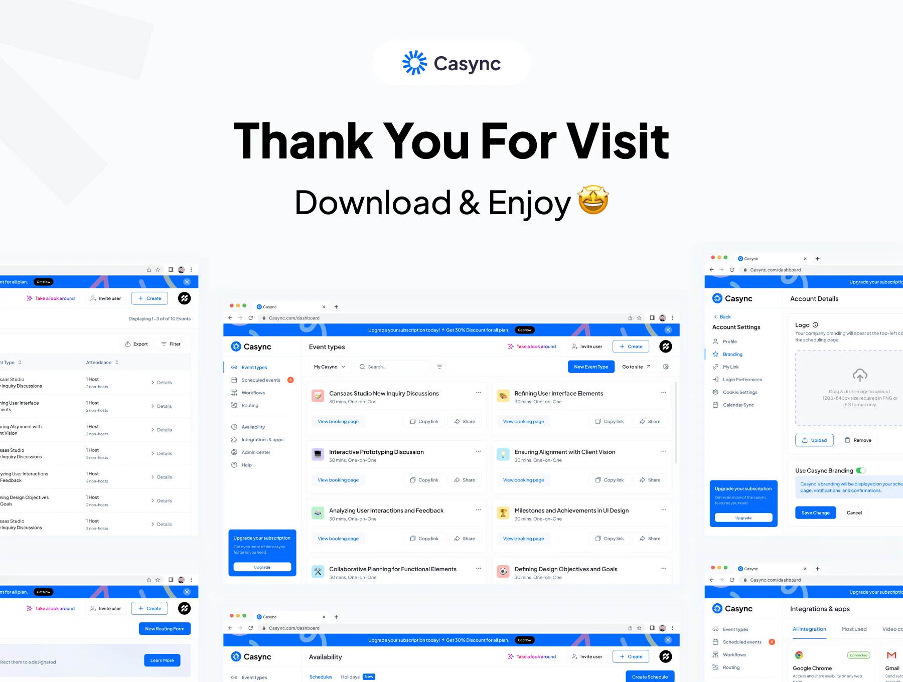 Casync - Scheduling Appointments Dashboard UI KIT 6