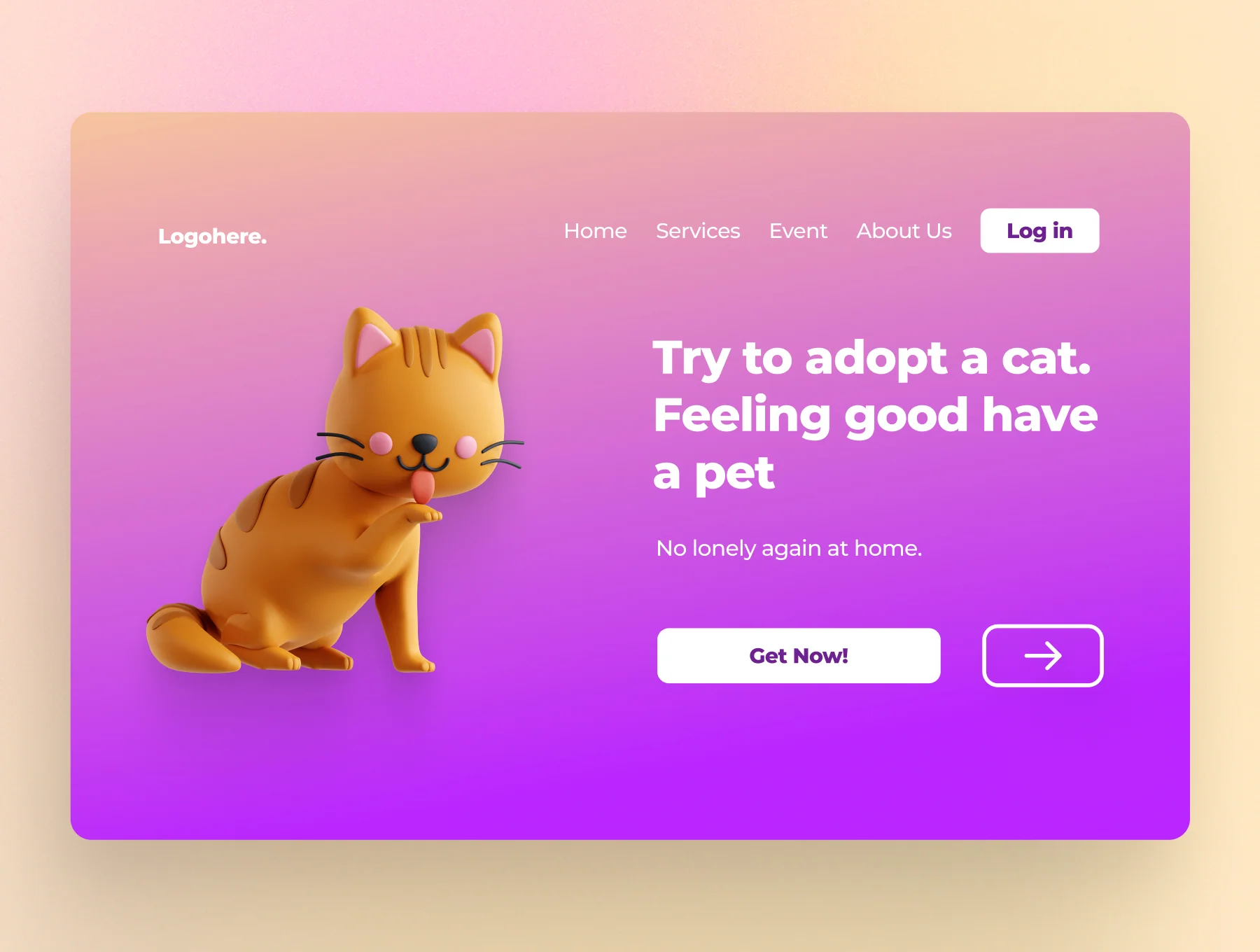 Cat Pose 3D Icon Set 5