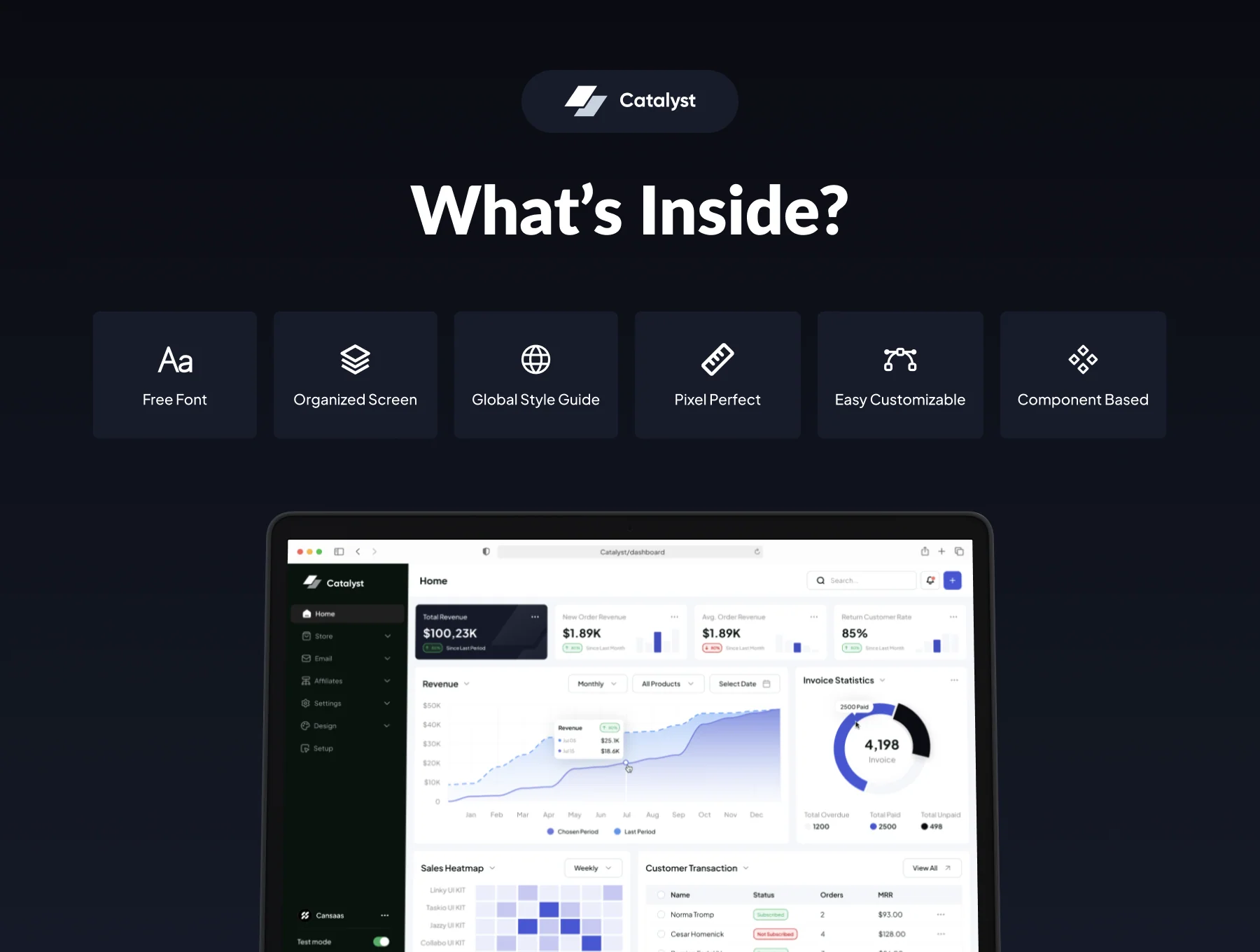 Catalyst - CRM Sales Dashboard App UI Kit 2