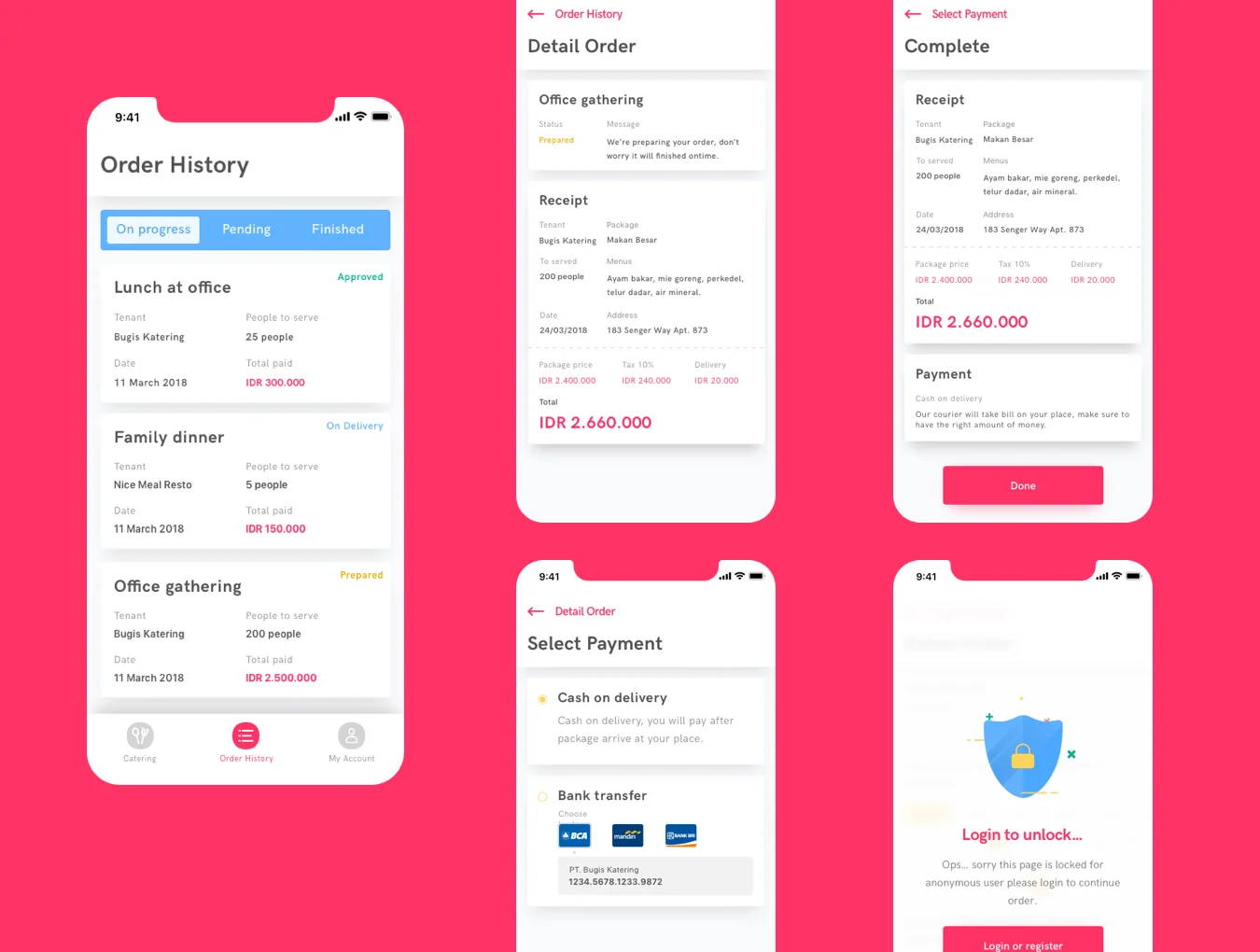 Caterfood UI Kit 3