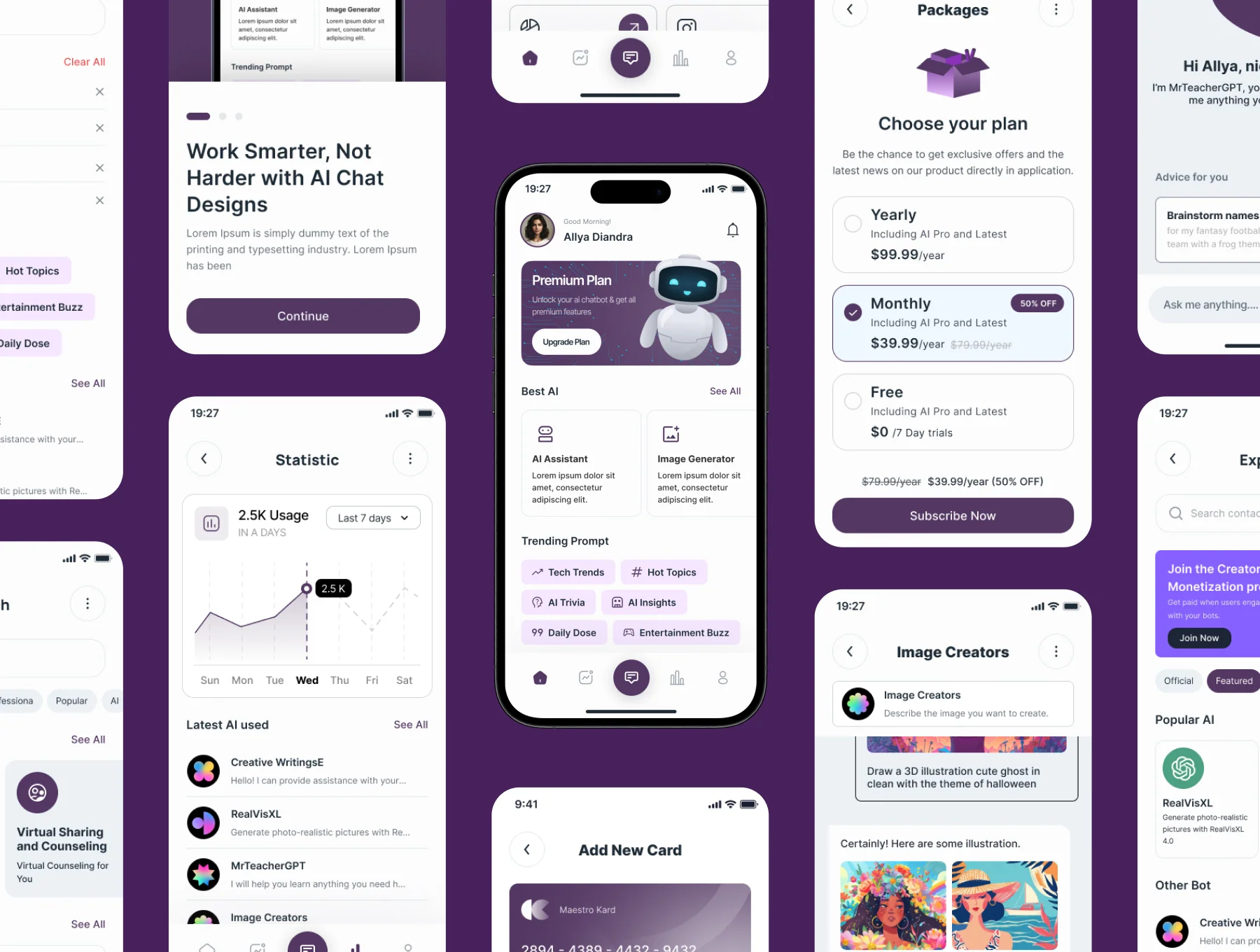 Catmy - AI Chatbot Mobile App UI Kits 2