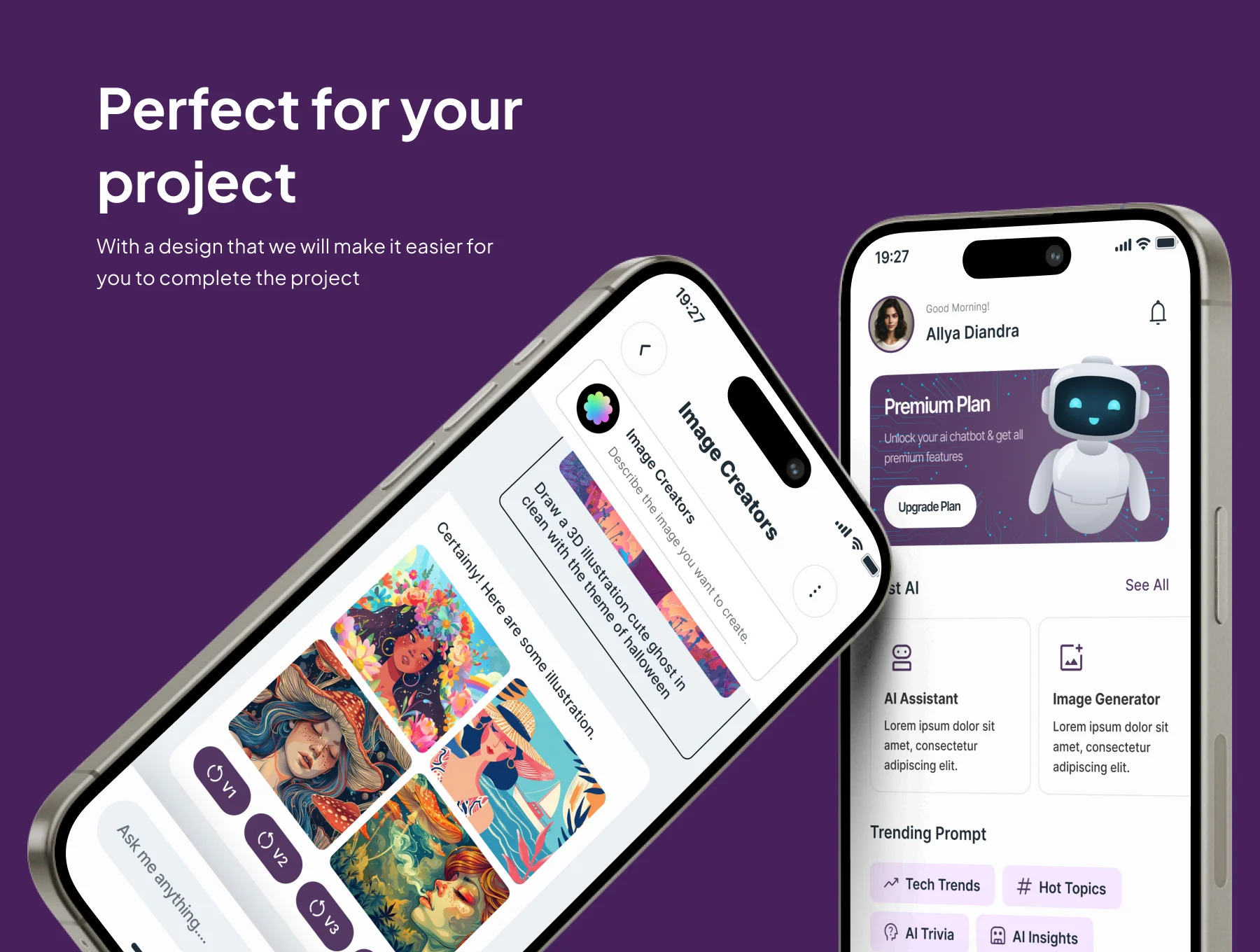 Catmy - AI Chatbot Mobile App UI Kits 4