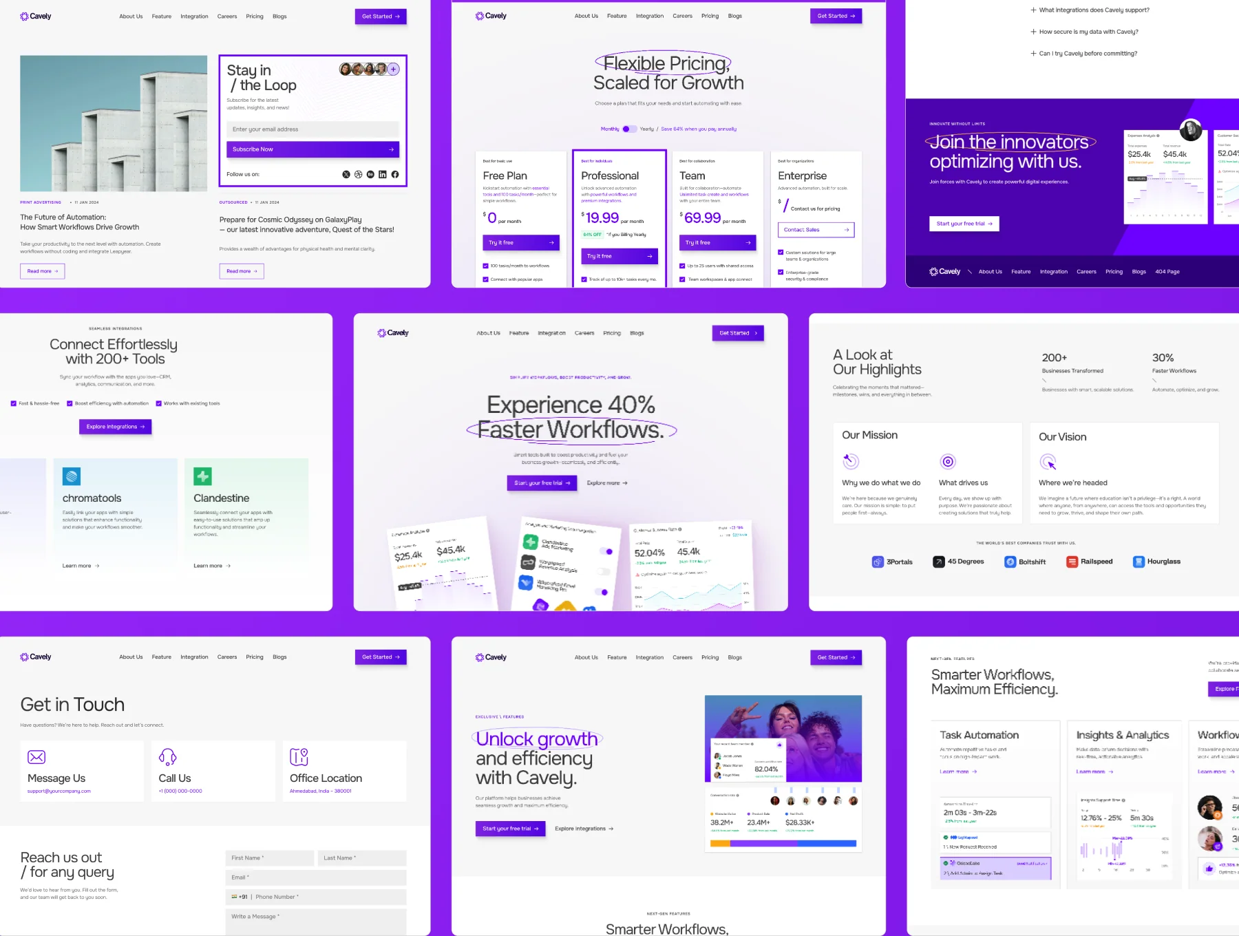 Cavely — Software & SaaS Website Template 2