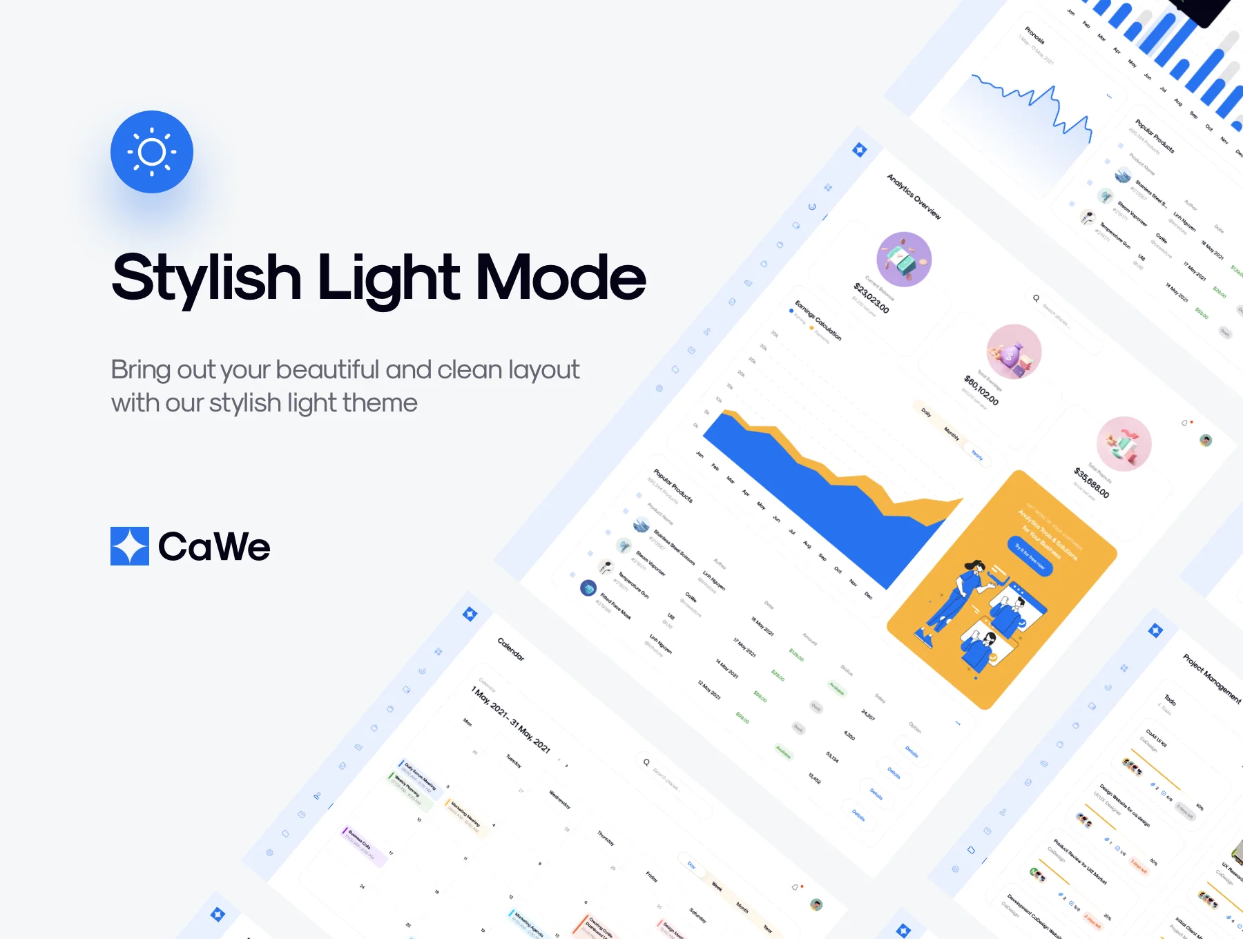 CaWe Dashboard UI Kit 3