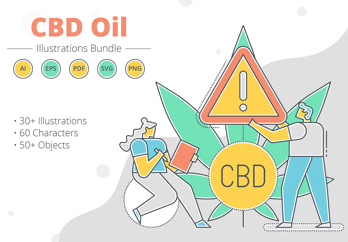 CBD Oil Illustrations