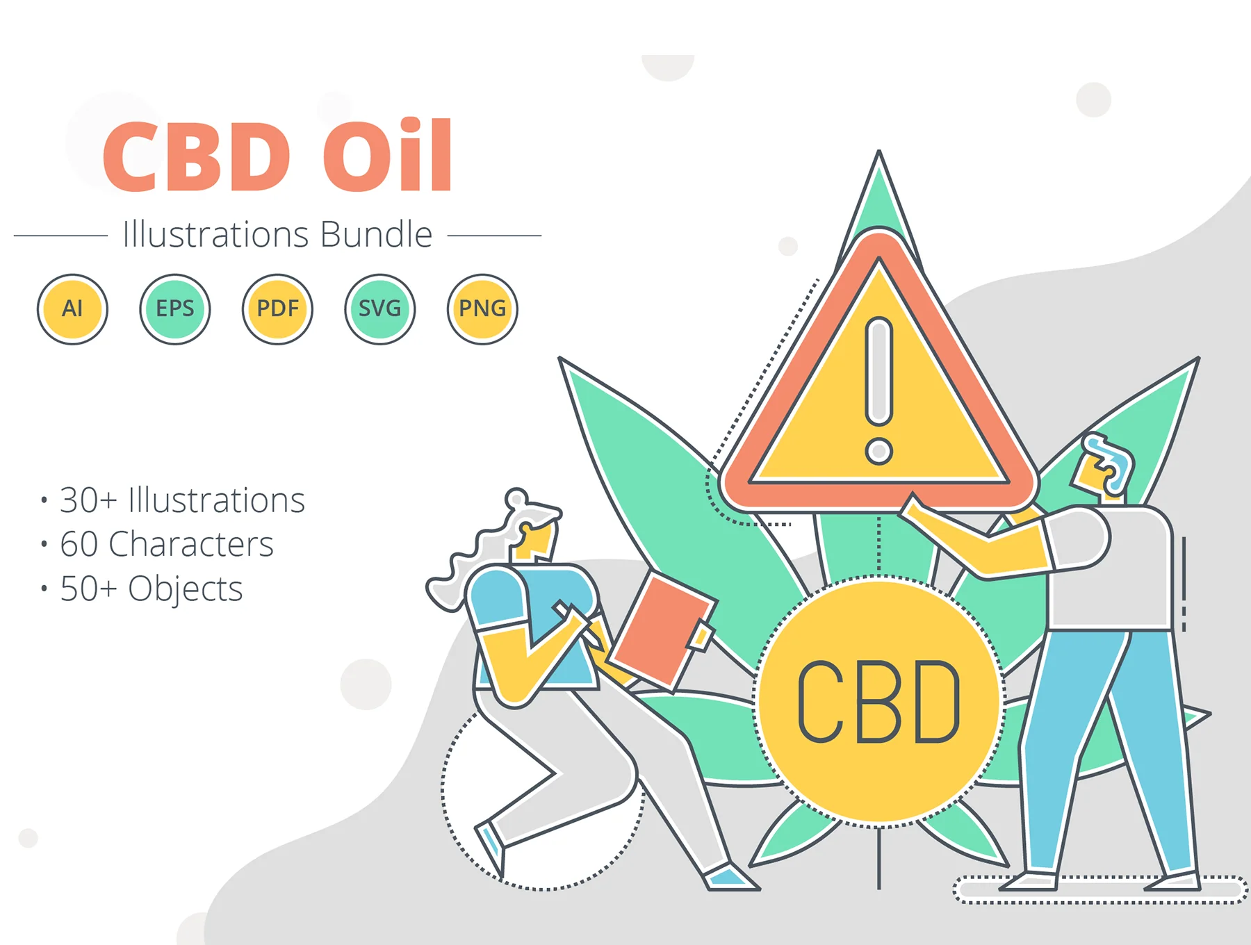 CBD Oil Illustrations