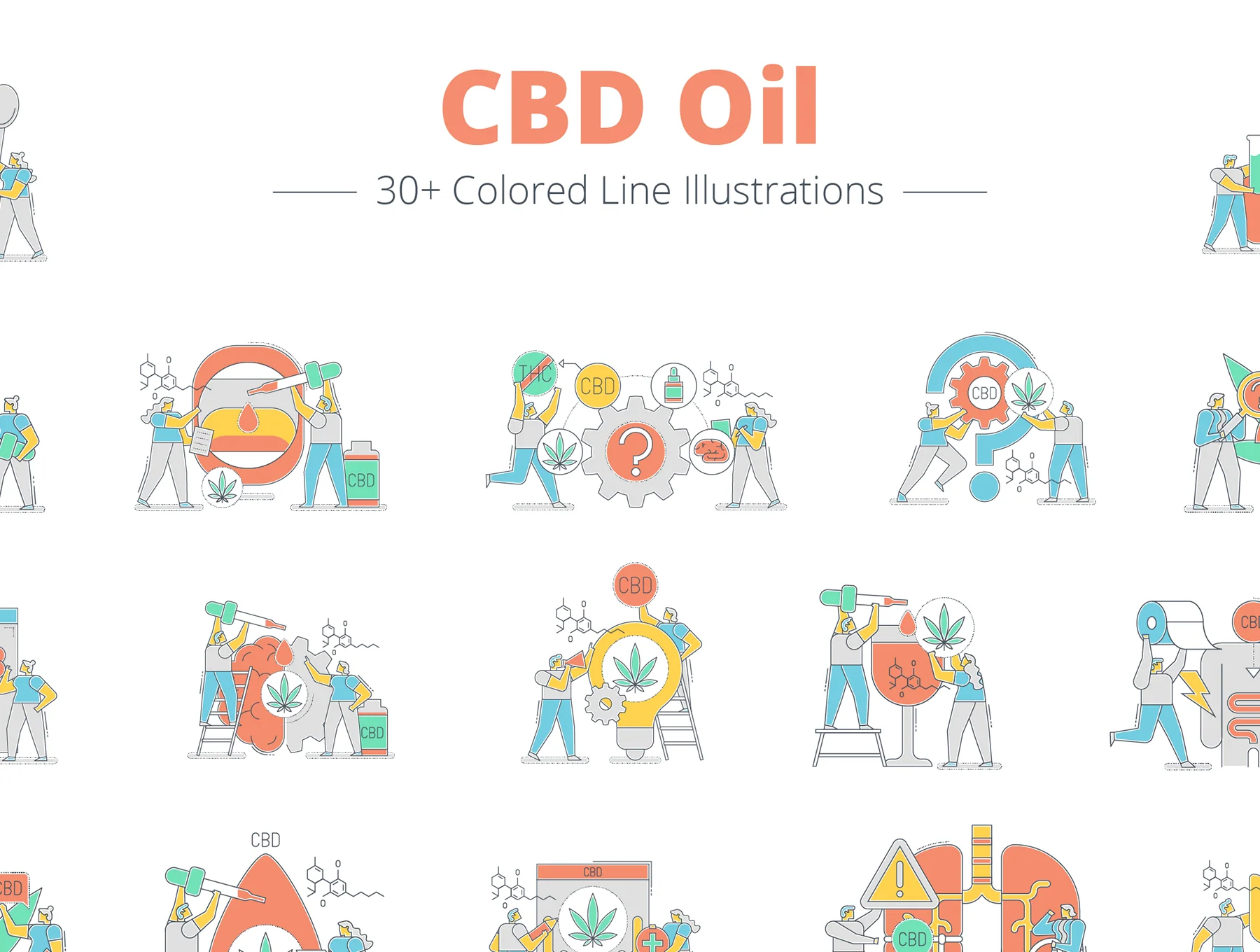 CBD Oil Illustrations 2
