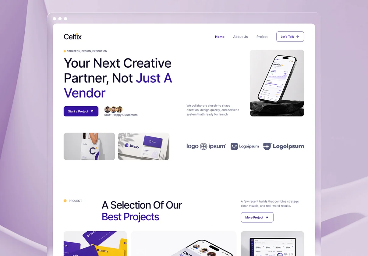 Celtix - Creative Agency Website UI Figma Template