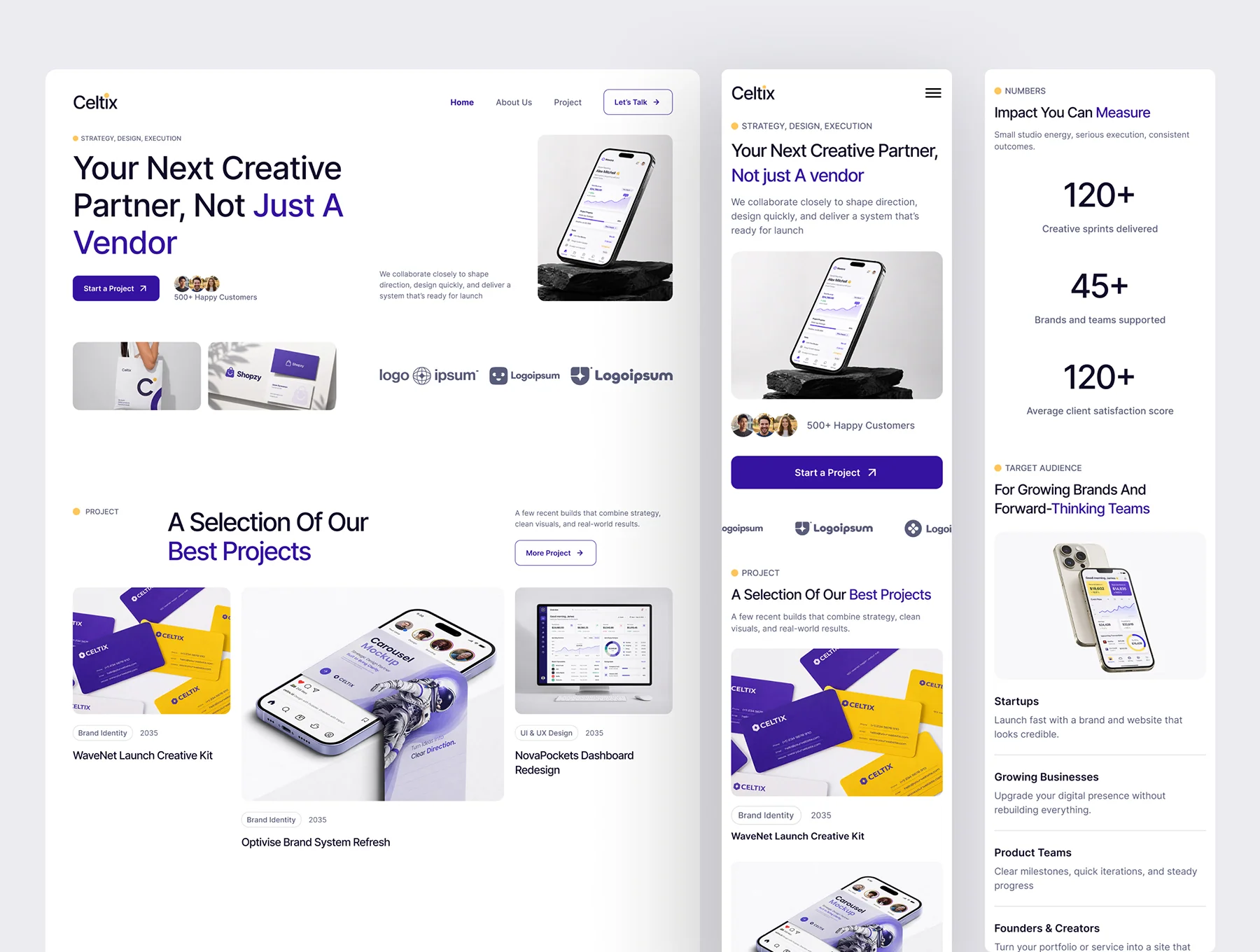 Celtix - Creative Agency Website UI Figma Template 6