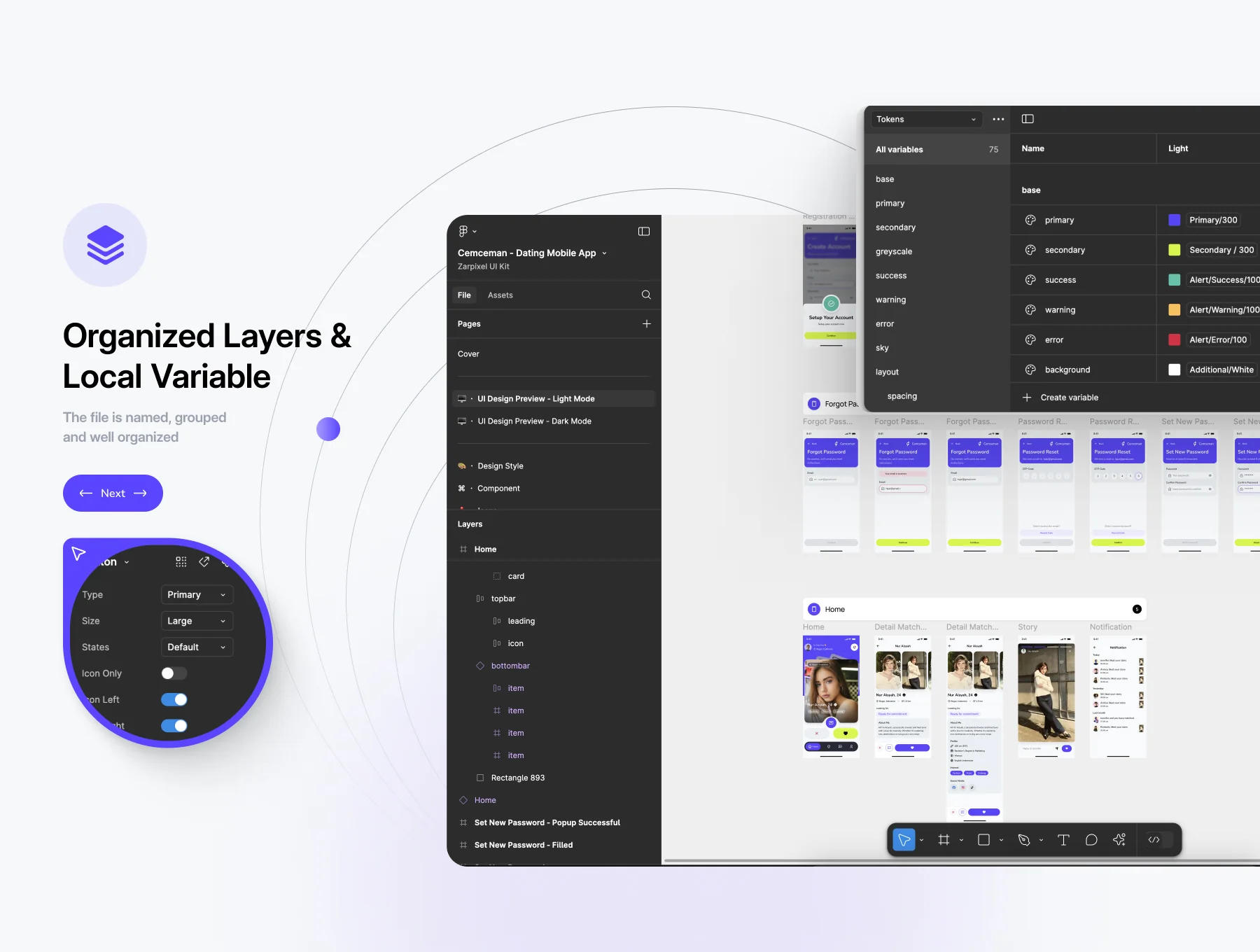 Cemceman - Dating & Social Mobile App UI Kit 3