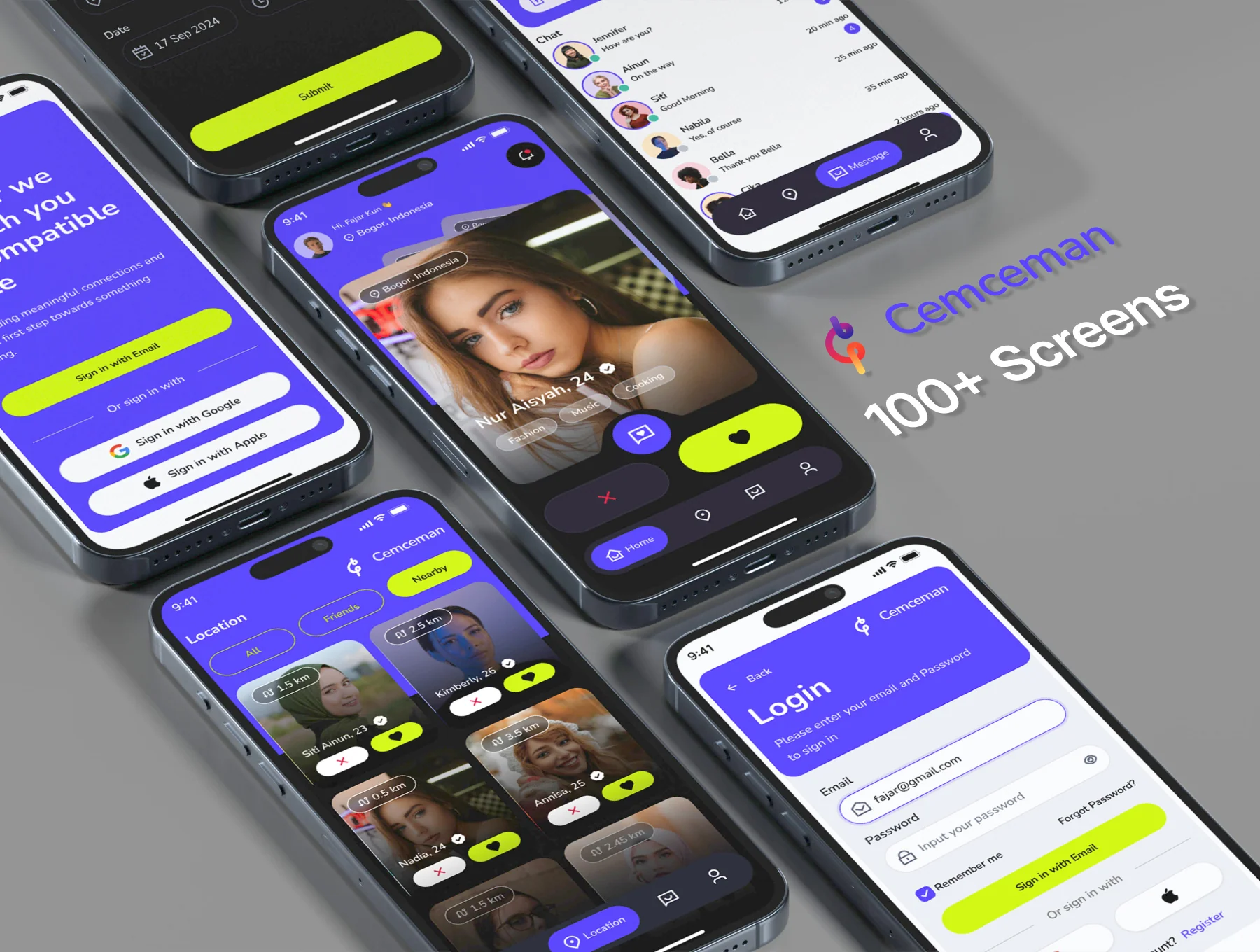 Cemceman - Dating & Social Mobile App UI Kit 6