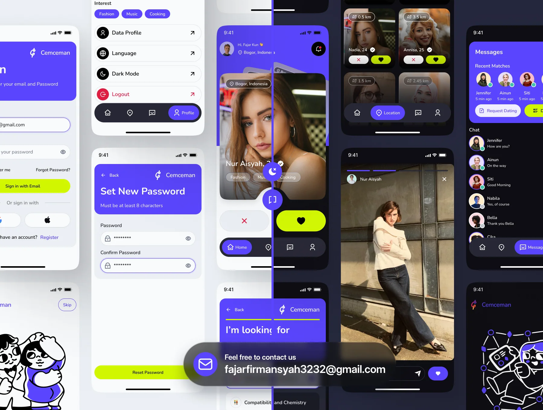 Cemceman - Dating & Social Mobile App UI Kit 8