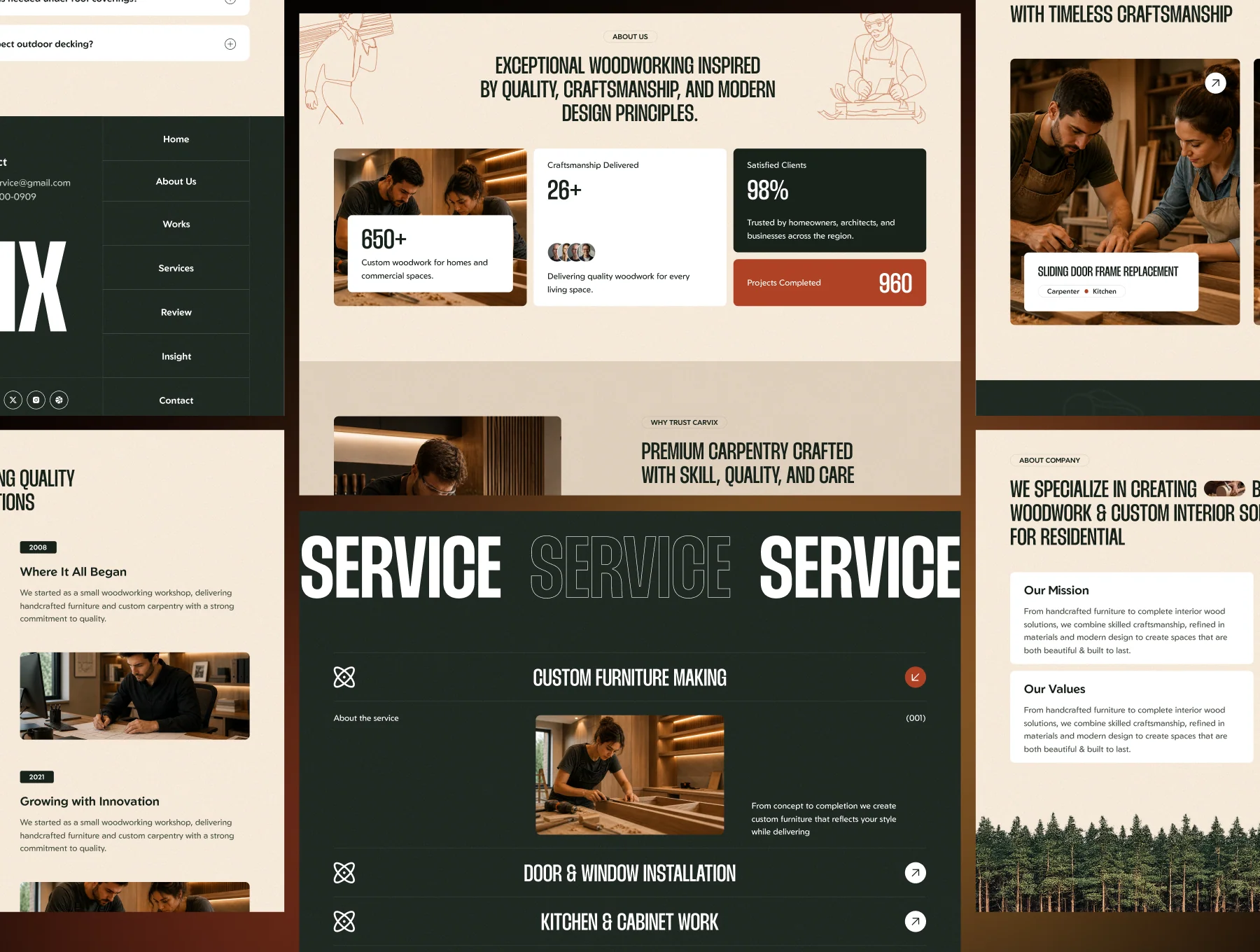 Carvix - Wood Working Solution Figma Template 3
