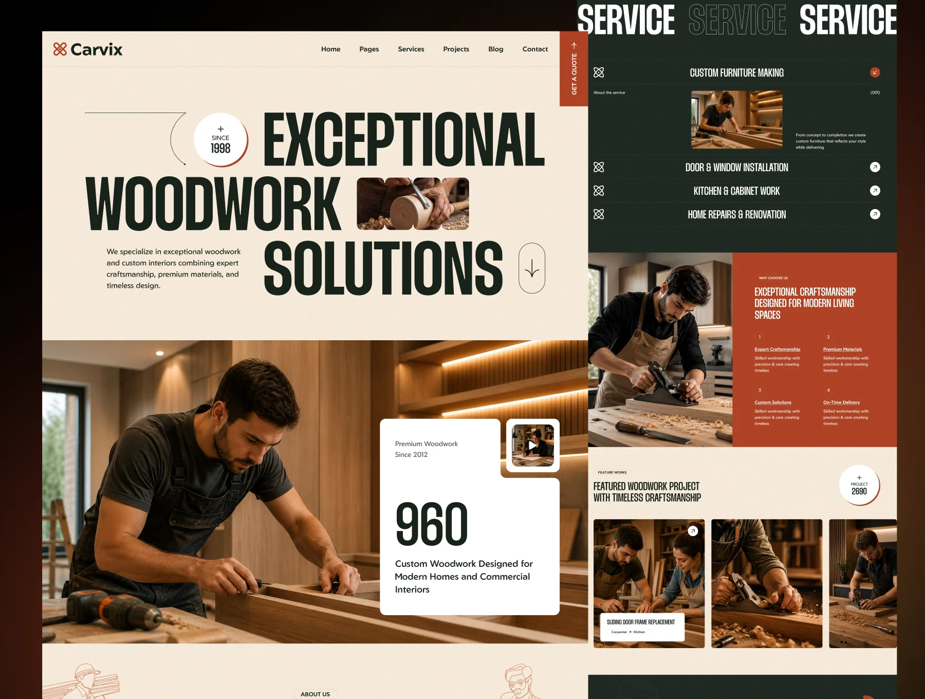 Carvix - Wood Working Solution Figma Template 4